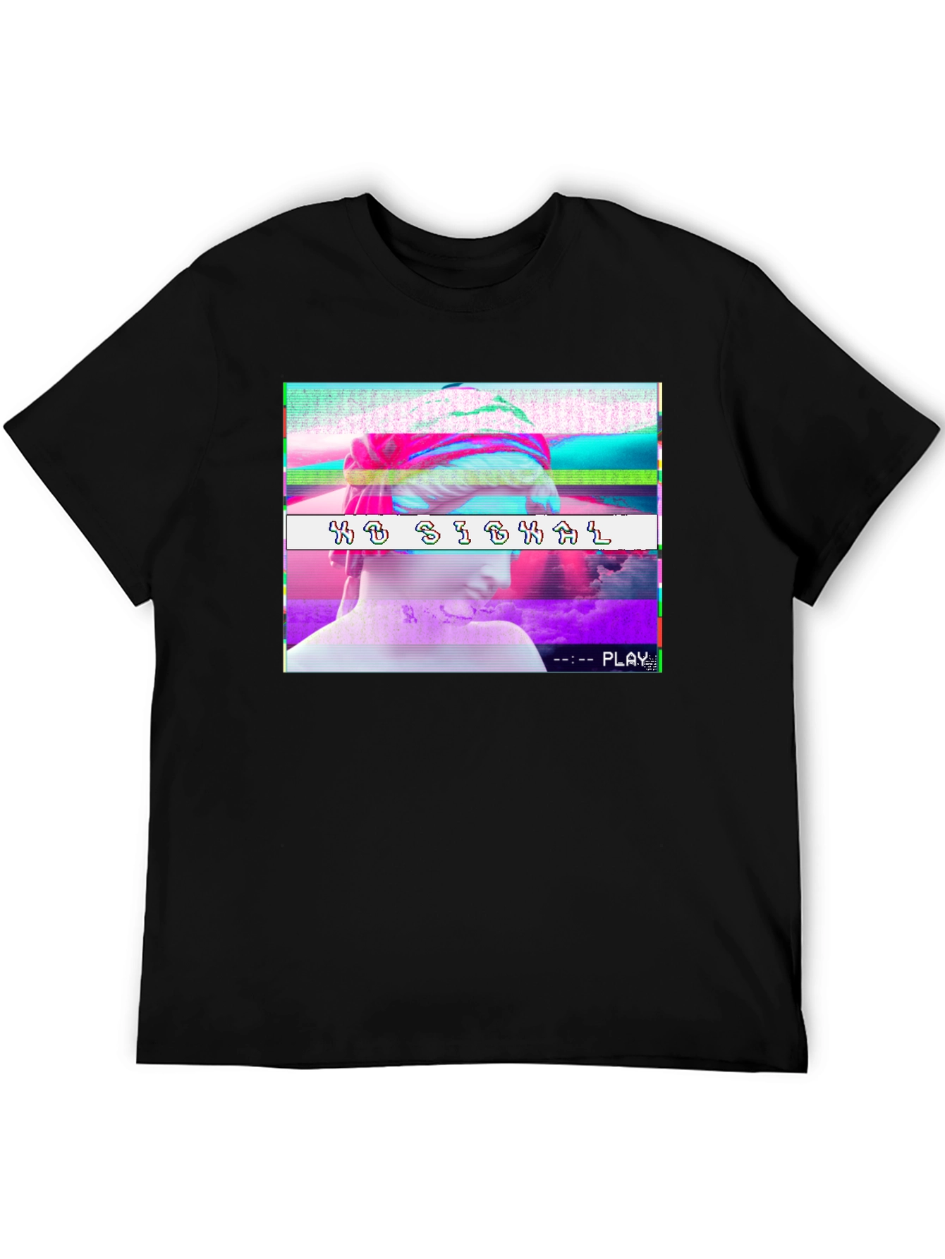 No Signal Glitch Aesthetic T-Shirt