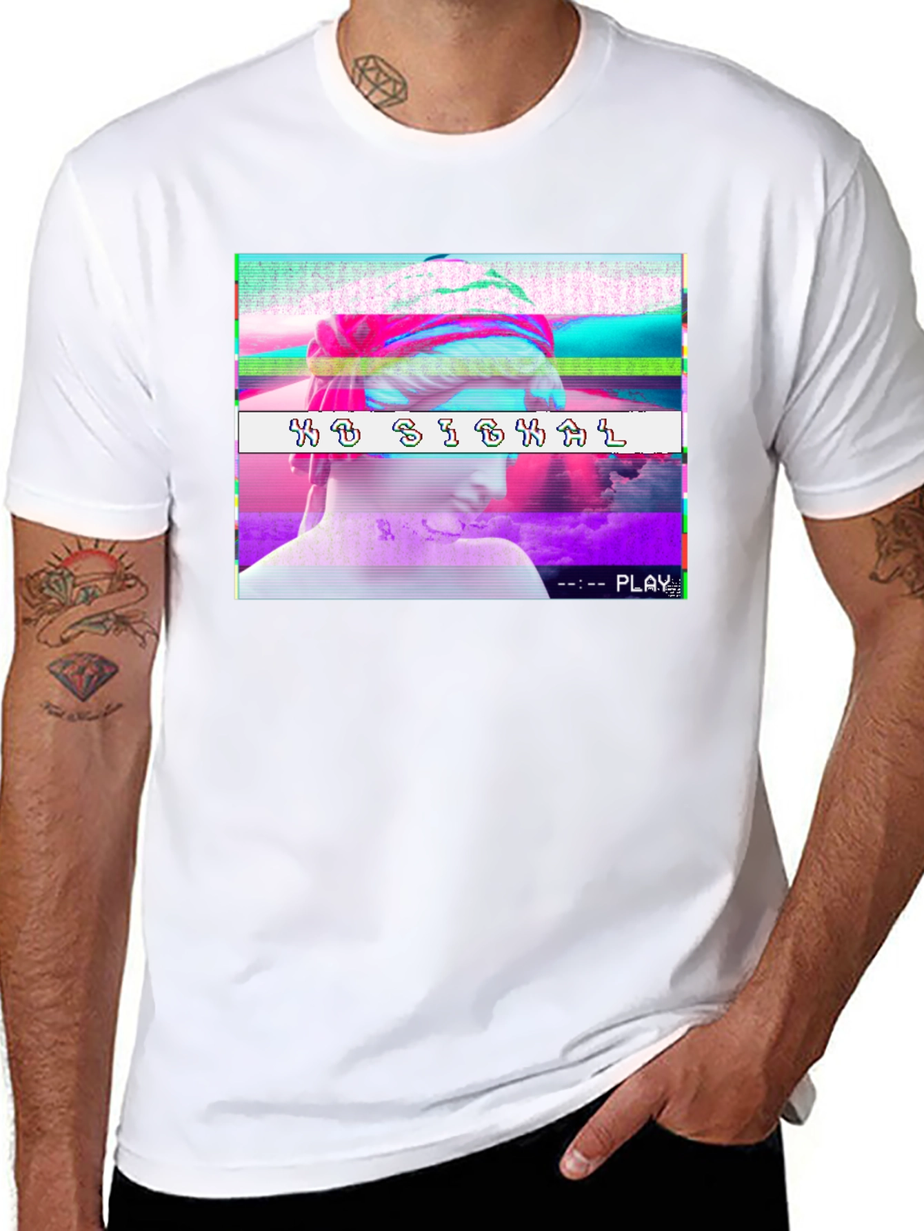 No Signal Glitch Aesthetic T-Shirt