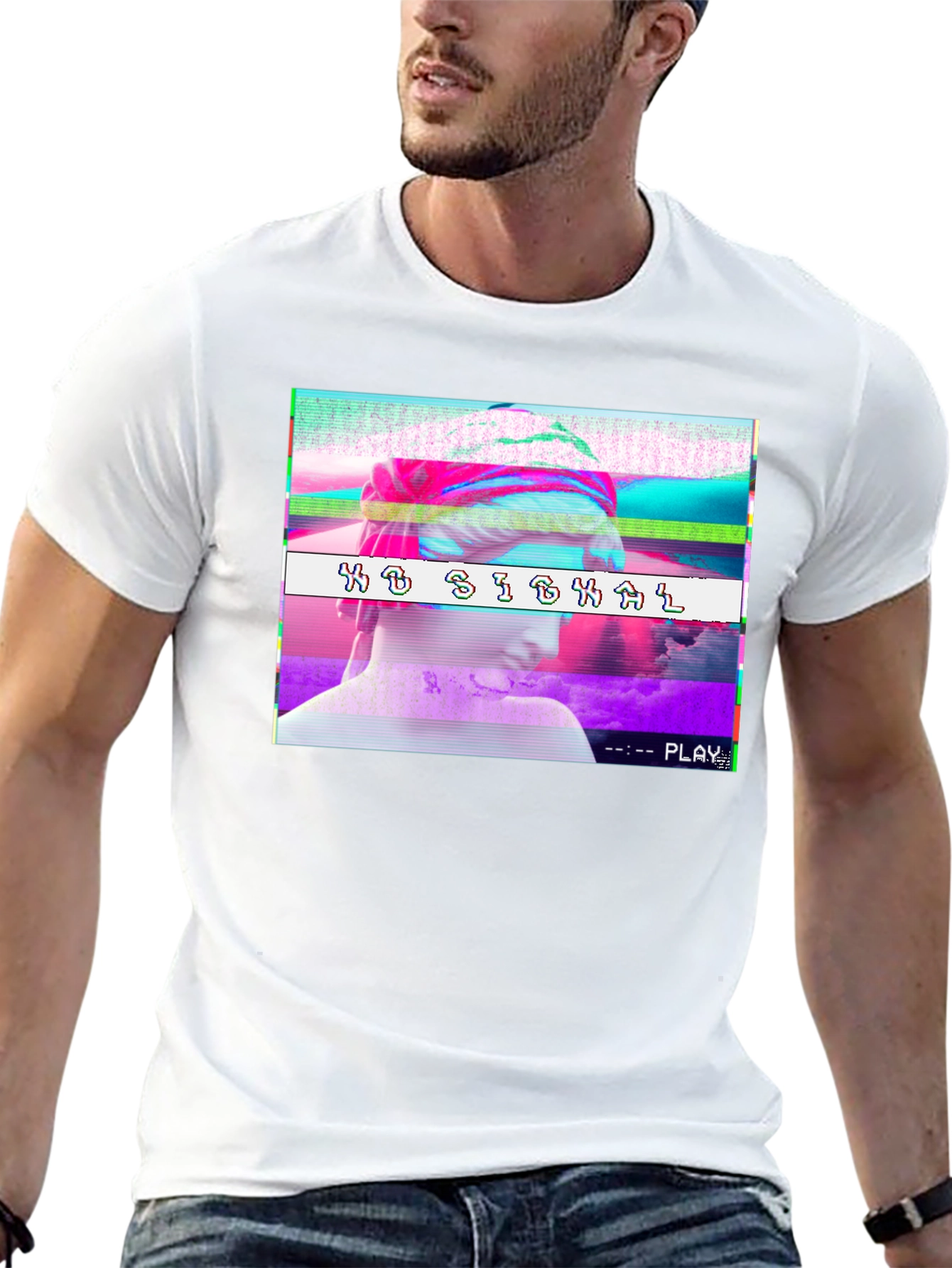 No Signal Glitch Aesthetic T-Shirt