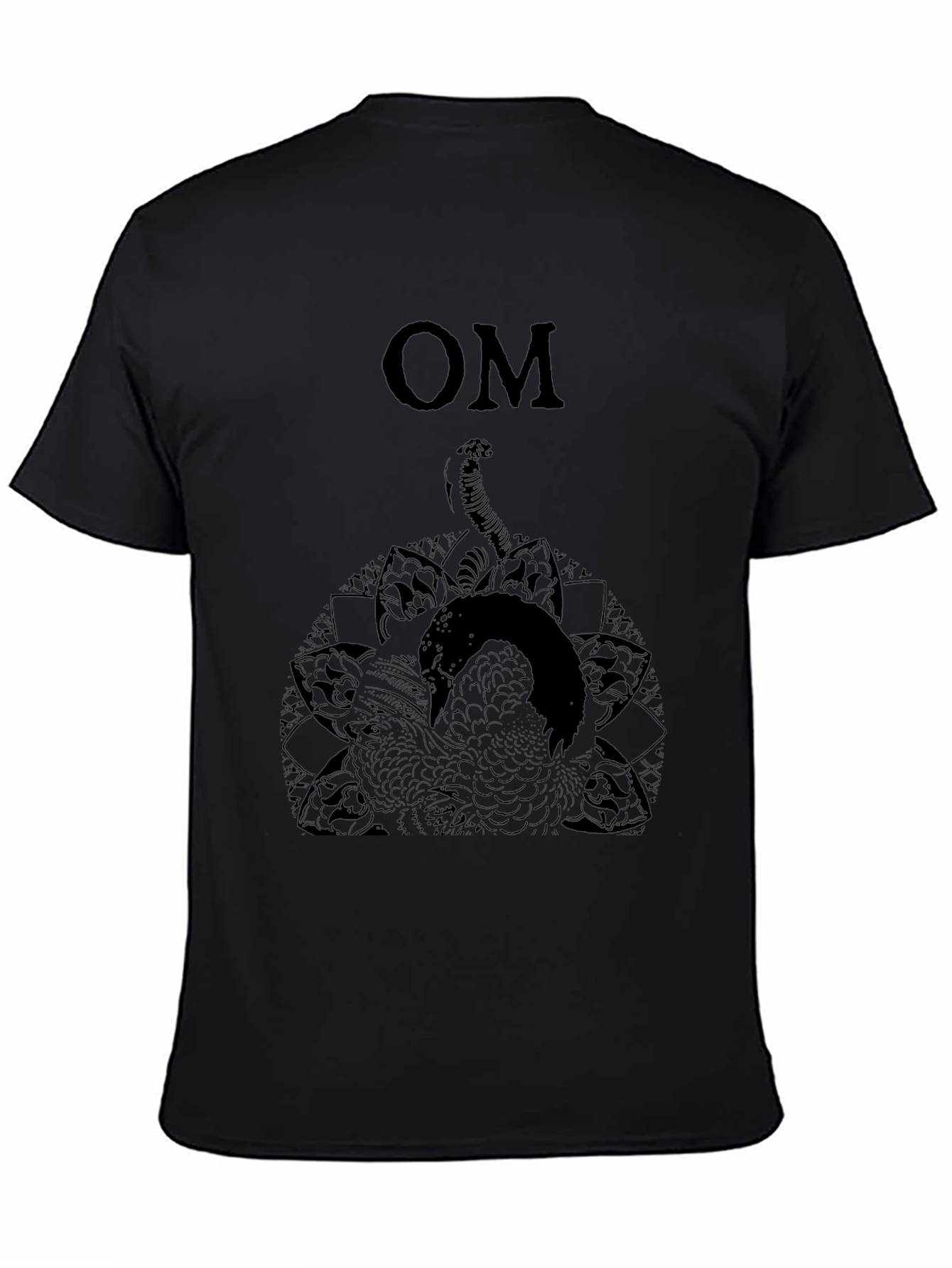 Mens Black Om Snake Graphic Tee