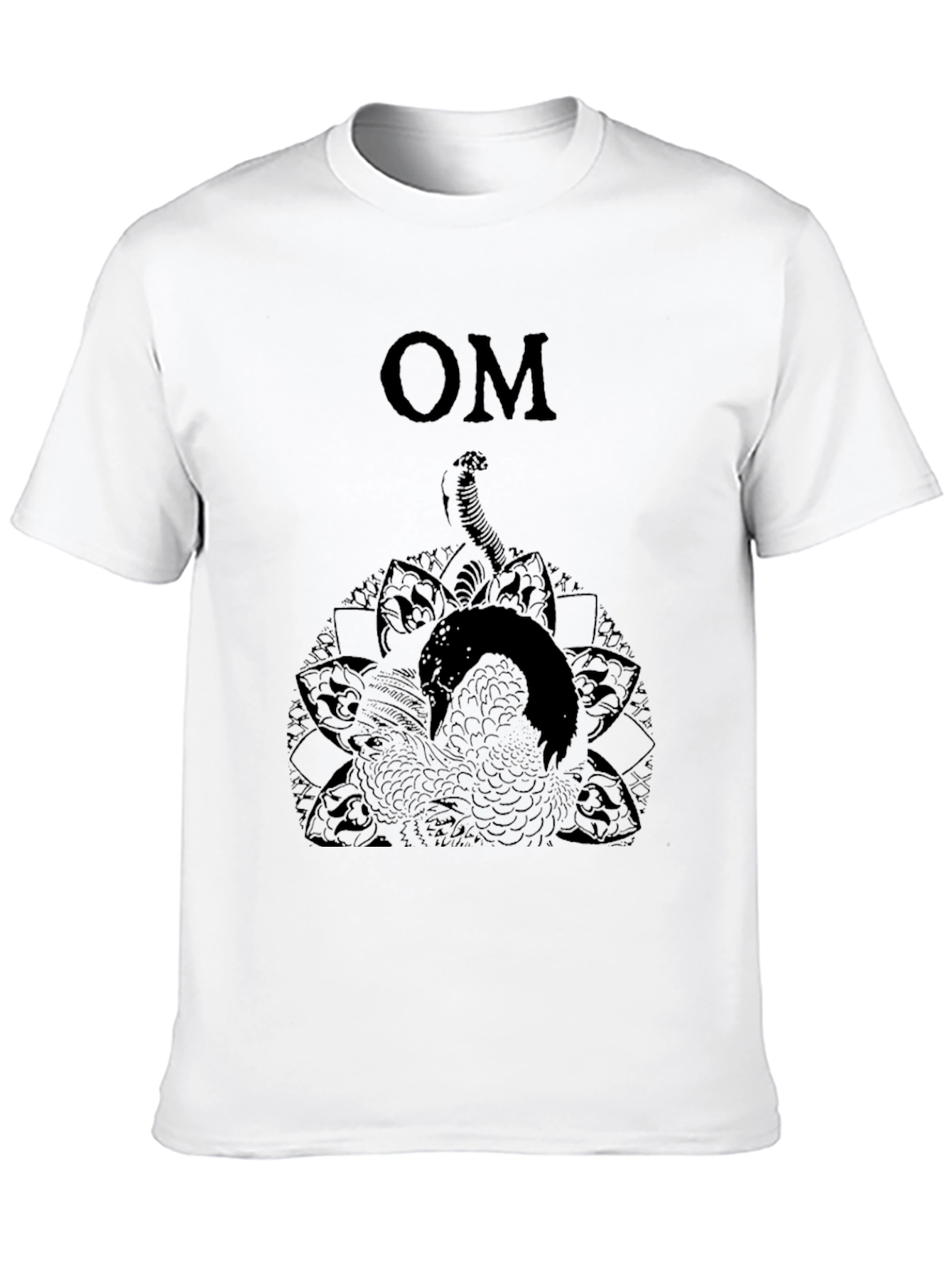 Mens Black Om Snake Graphic Tee