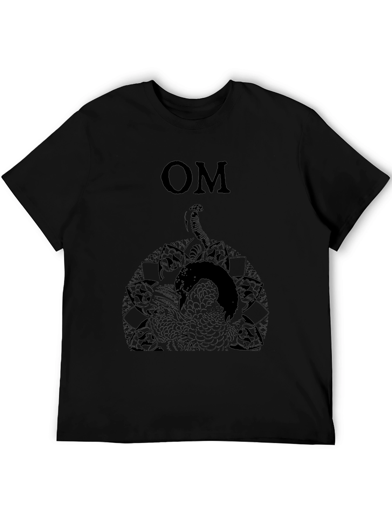 Mens Black Om Snake Graphic Tee