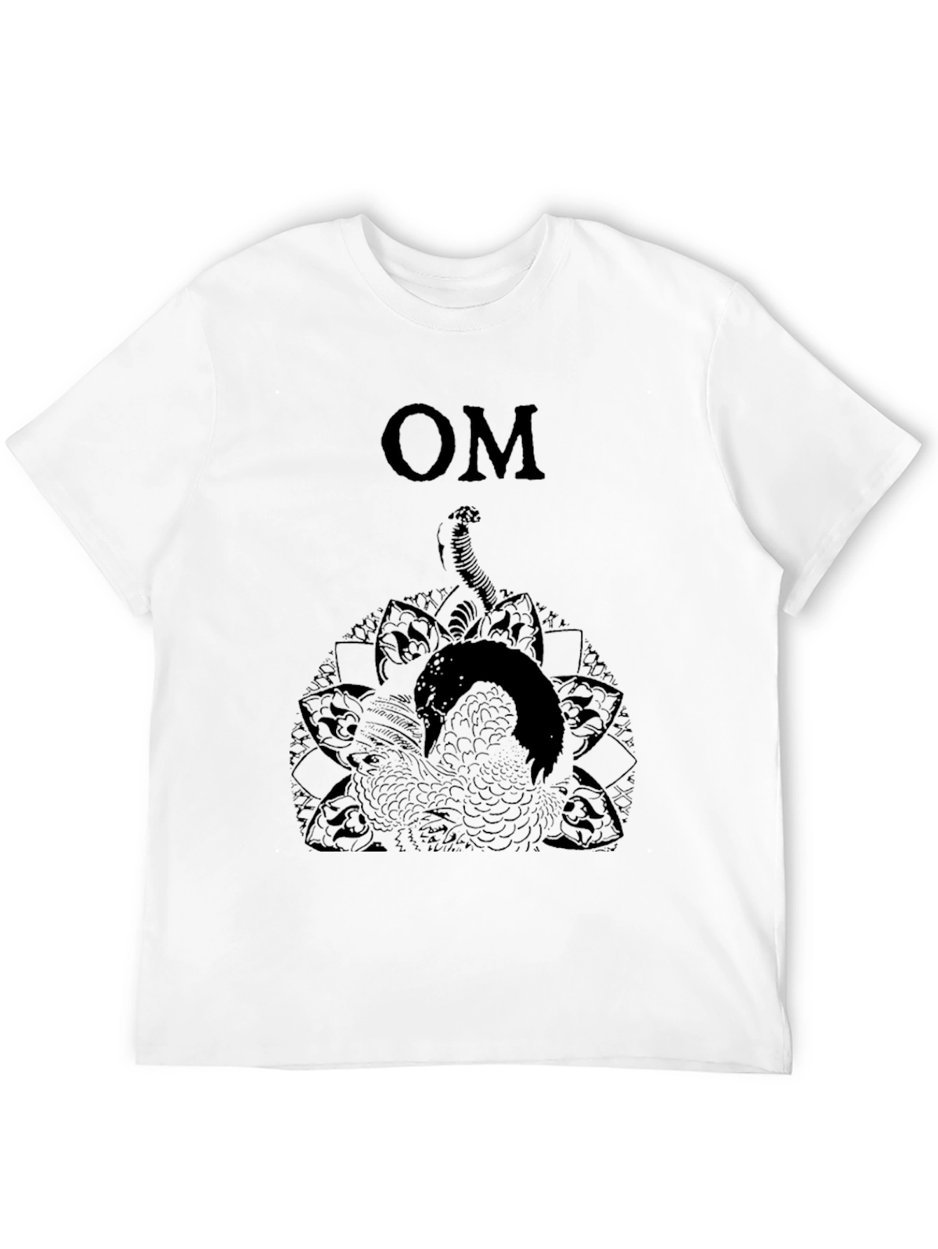 Mens Black Om Snake Graphic Tee