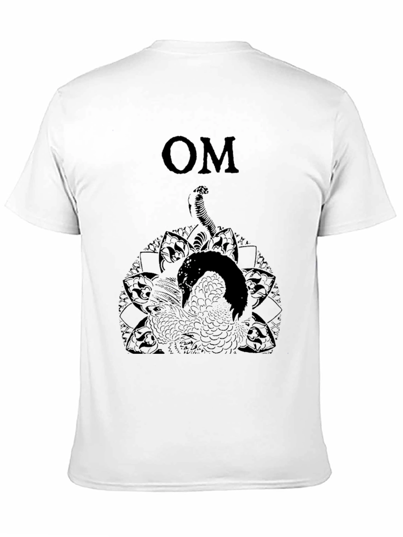Mens Black Om Snake Graphic Tee