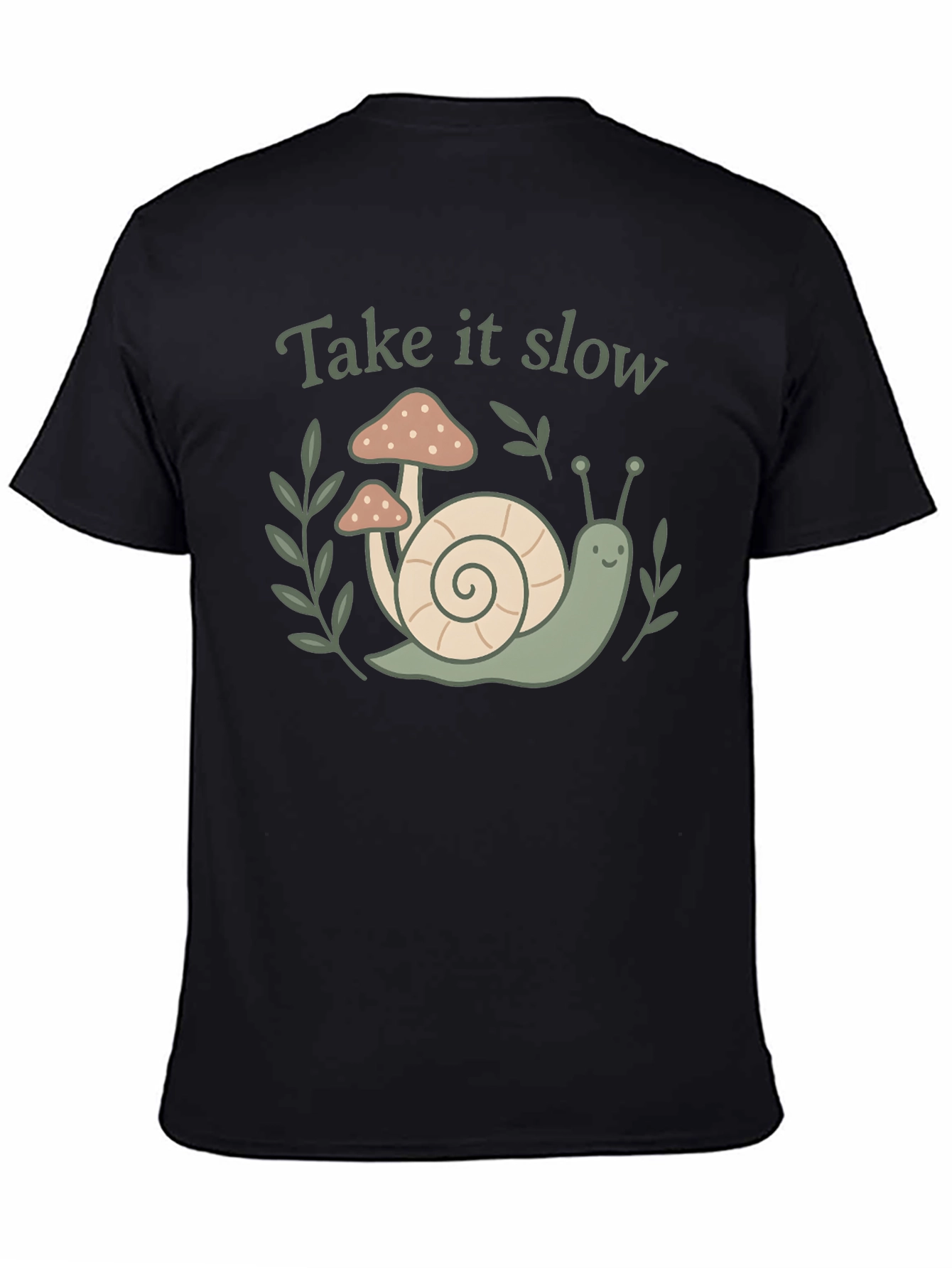 Take It Slow Snail Mushroom Graphic Tee