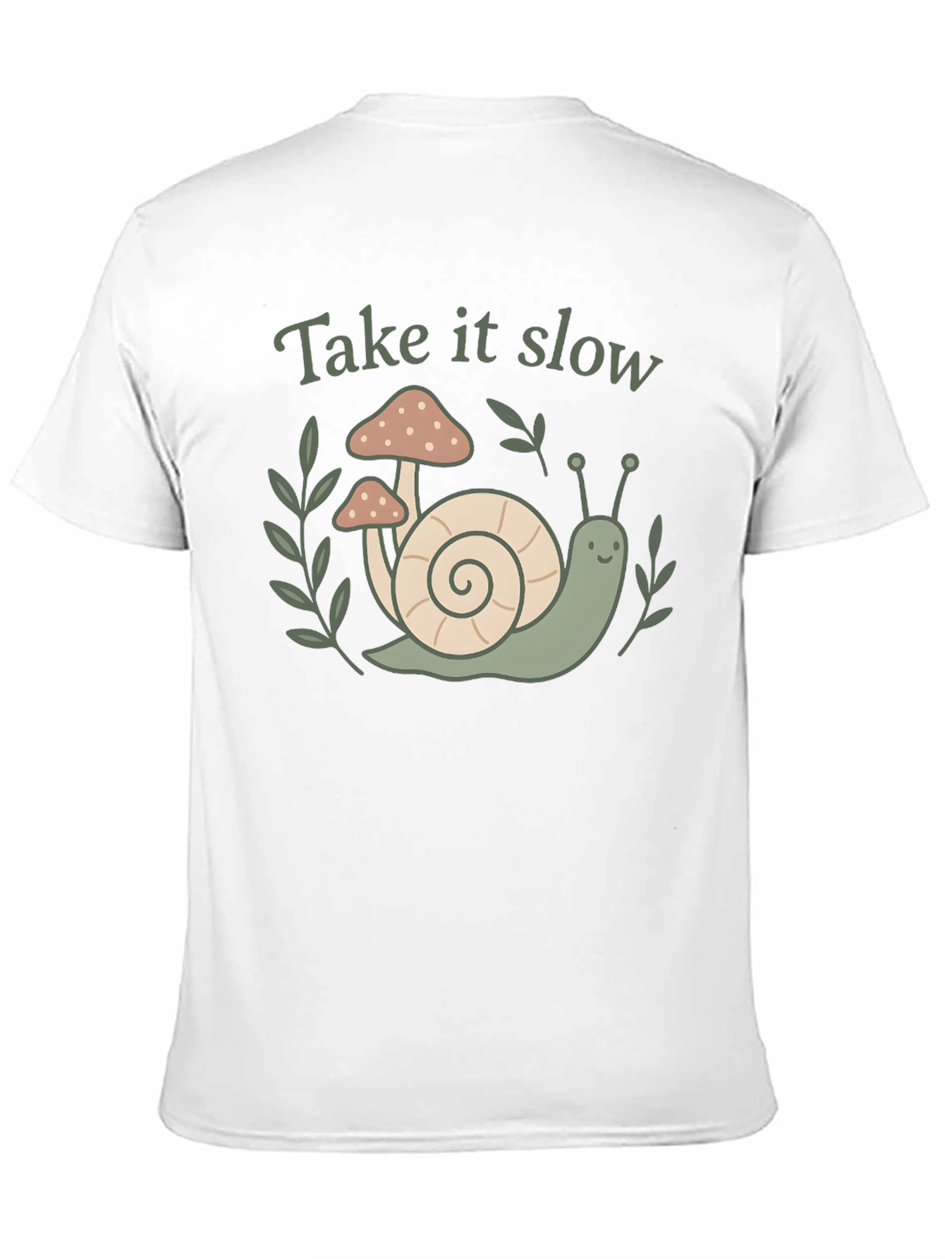 Take It Slow Snail Mushroom Graphic Tee