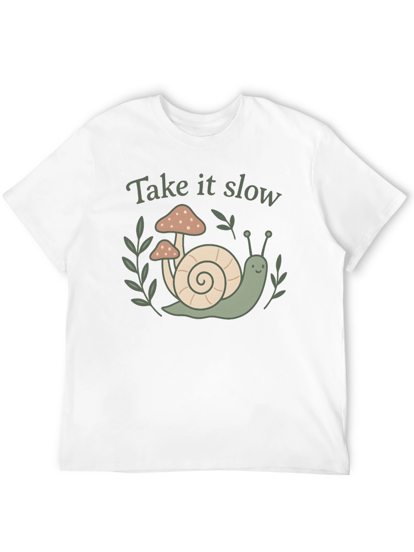 Take It Slow Snail Mushroom Graphic Tee