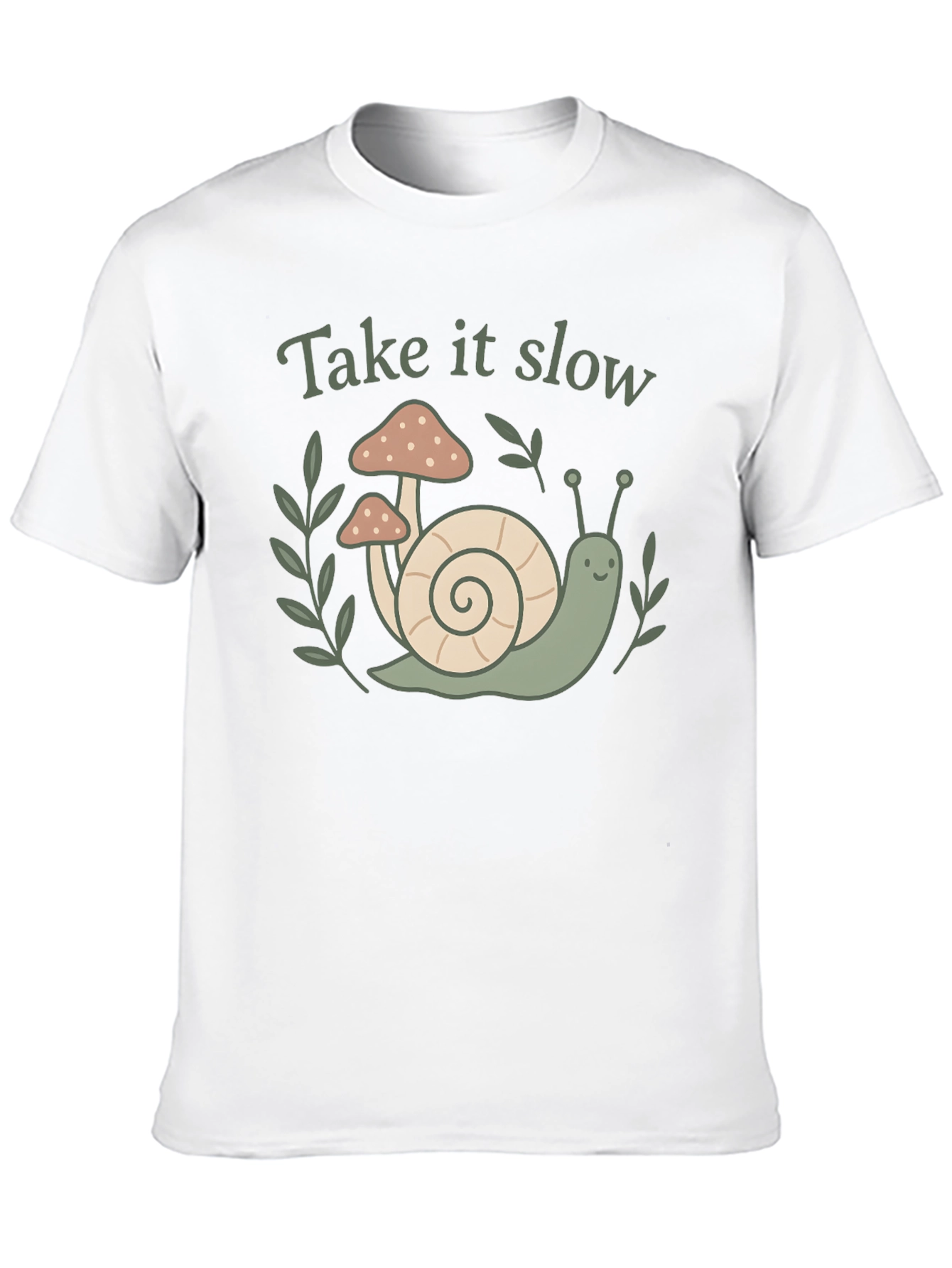 Take It Slow Snail Mushroom Graphic Tee
