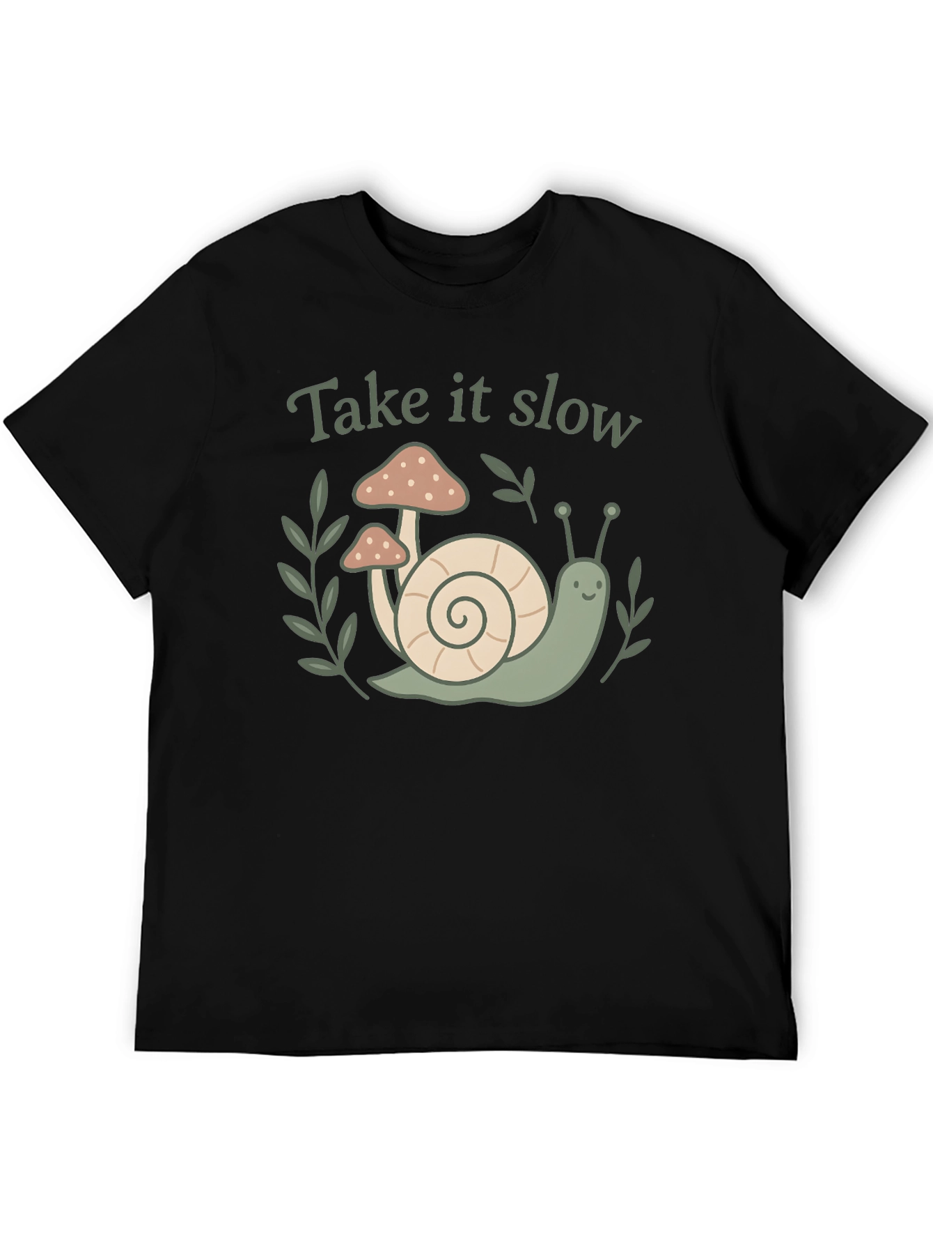 Take It Slow Snail Mushroom Graphic Tee