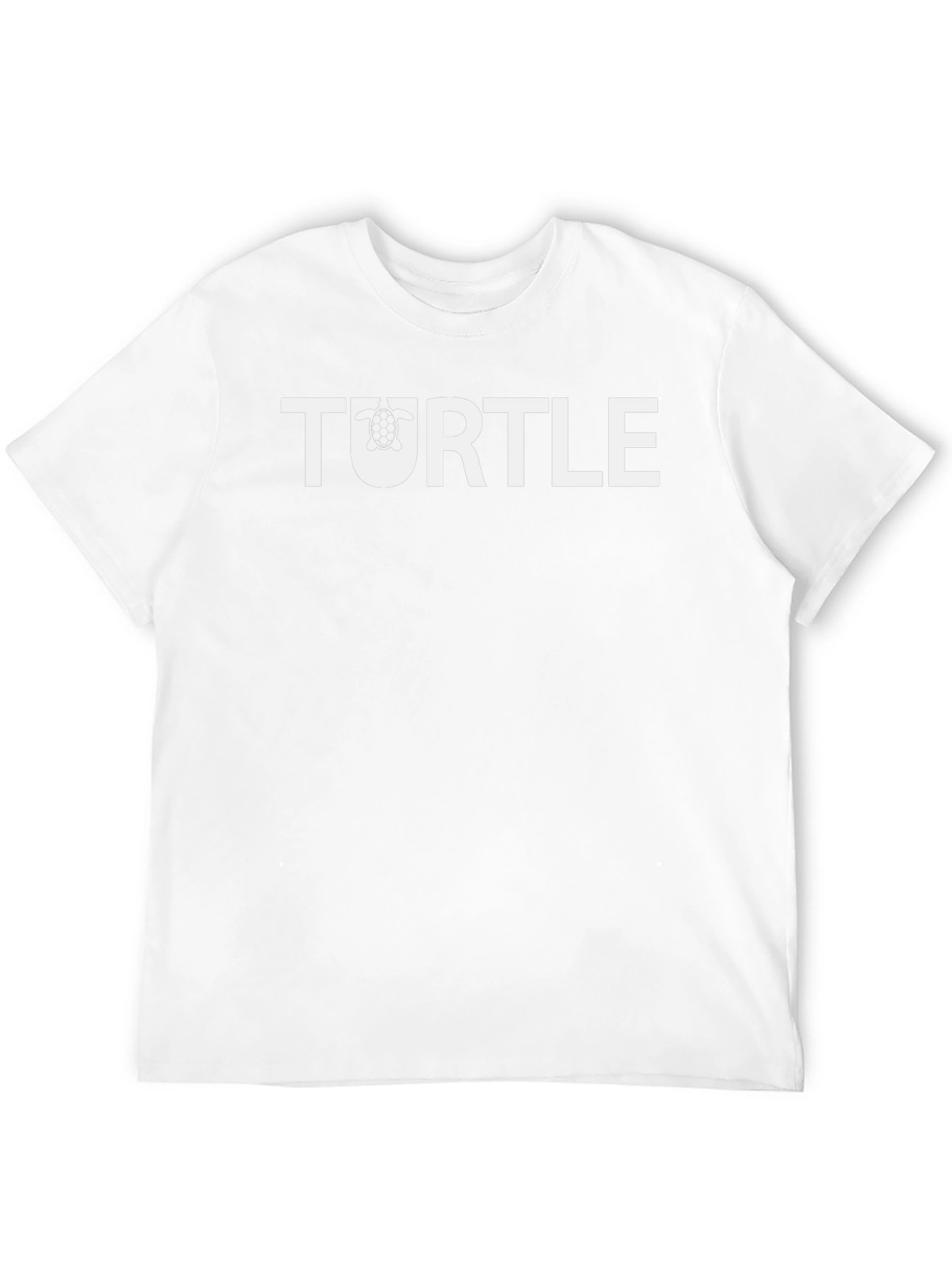 Turtle Graphic T-Shirt -  Black Crew Neck Casual