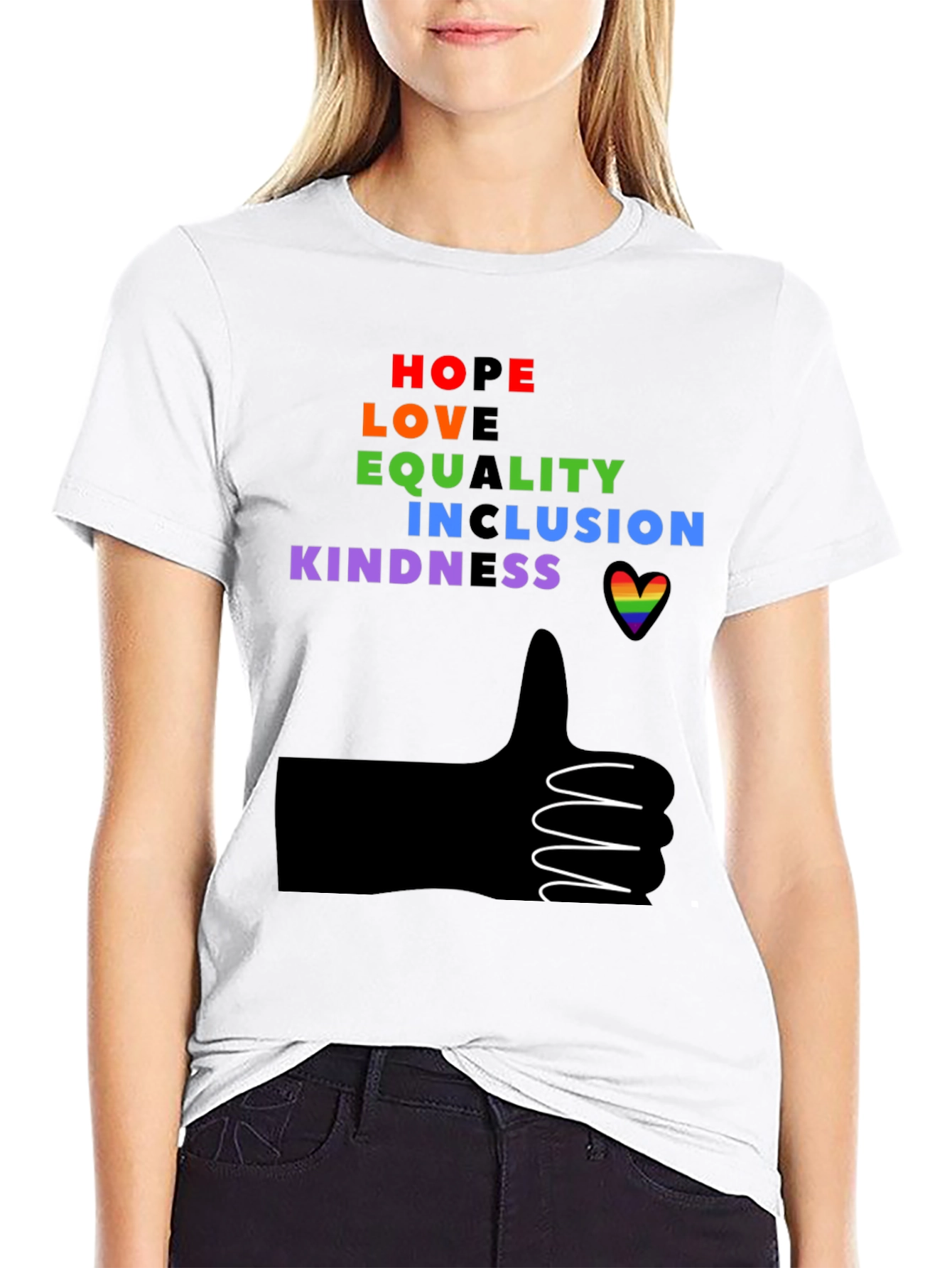 Inclusive Rainbow Graphic Tee