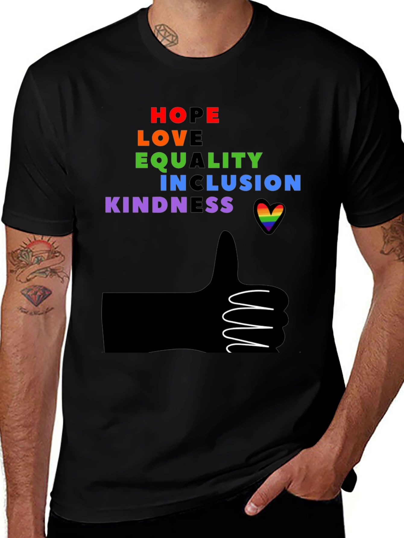 Inclusive Rainbow Graphic Tee