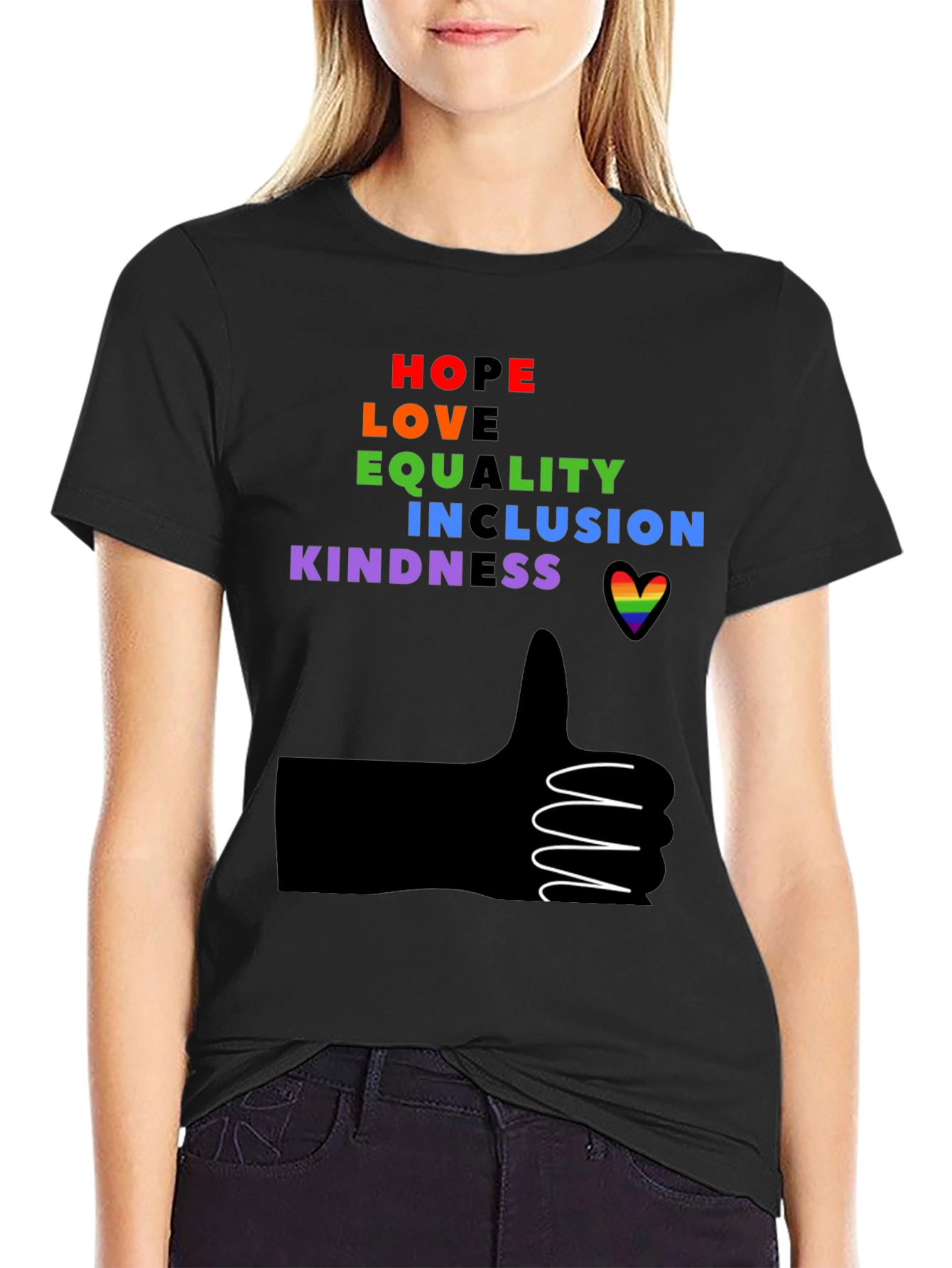Inclusive Rainbow Graphic Tee