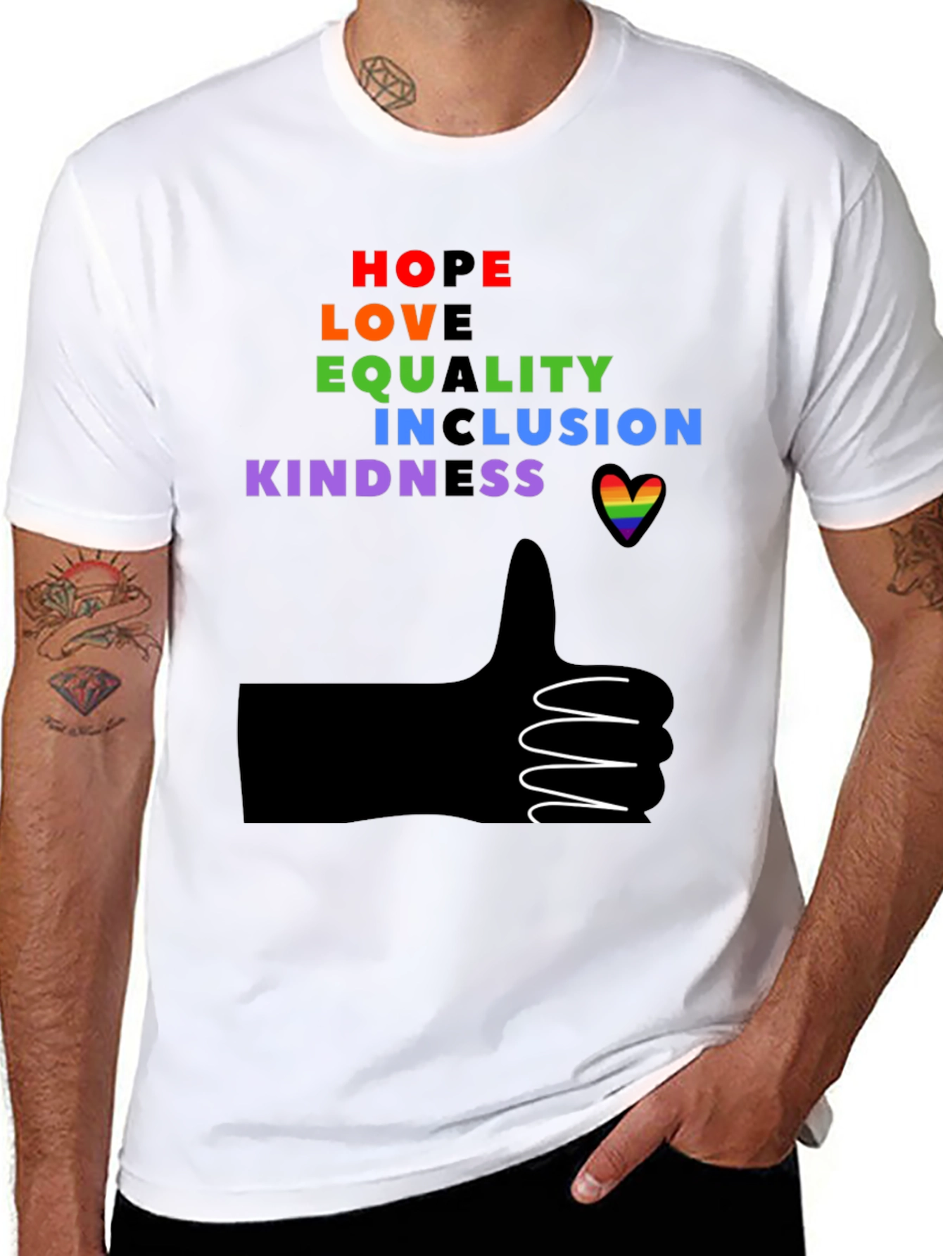 Inclusive Rainbow Graphic Tee