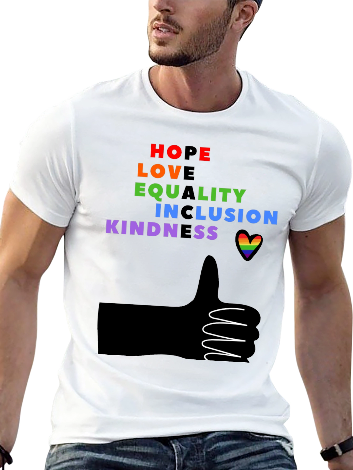 Inclusive Rainbow Graphic Tee