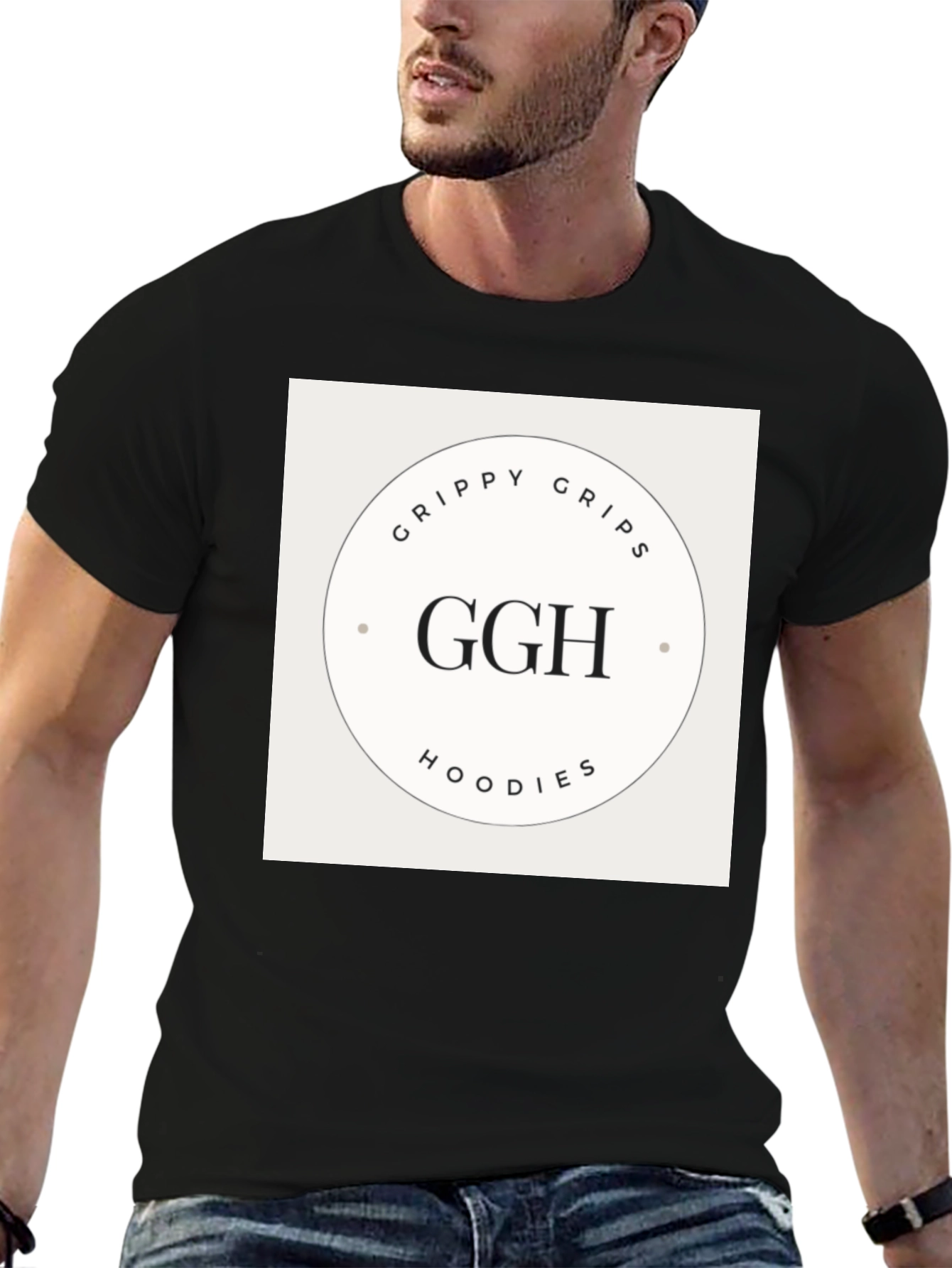 GGH Grippy Grips Hoodies Black T-Shirt