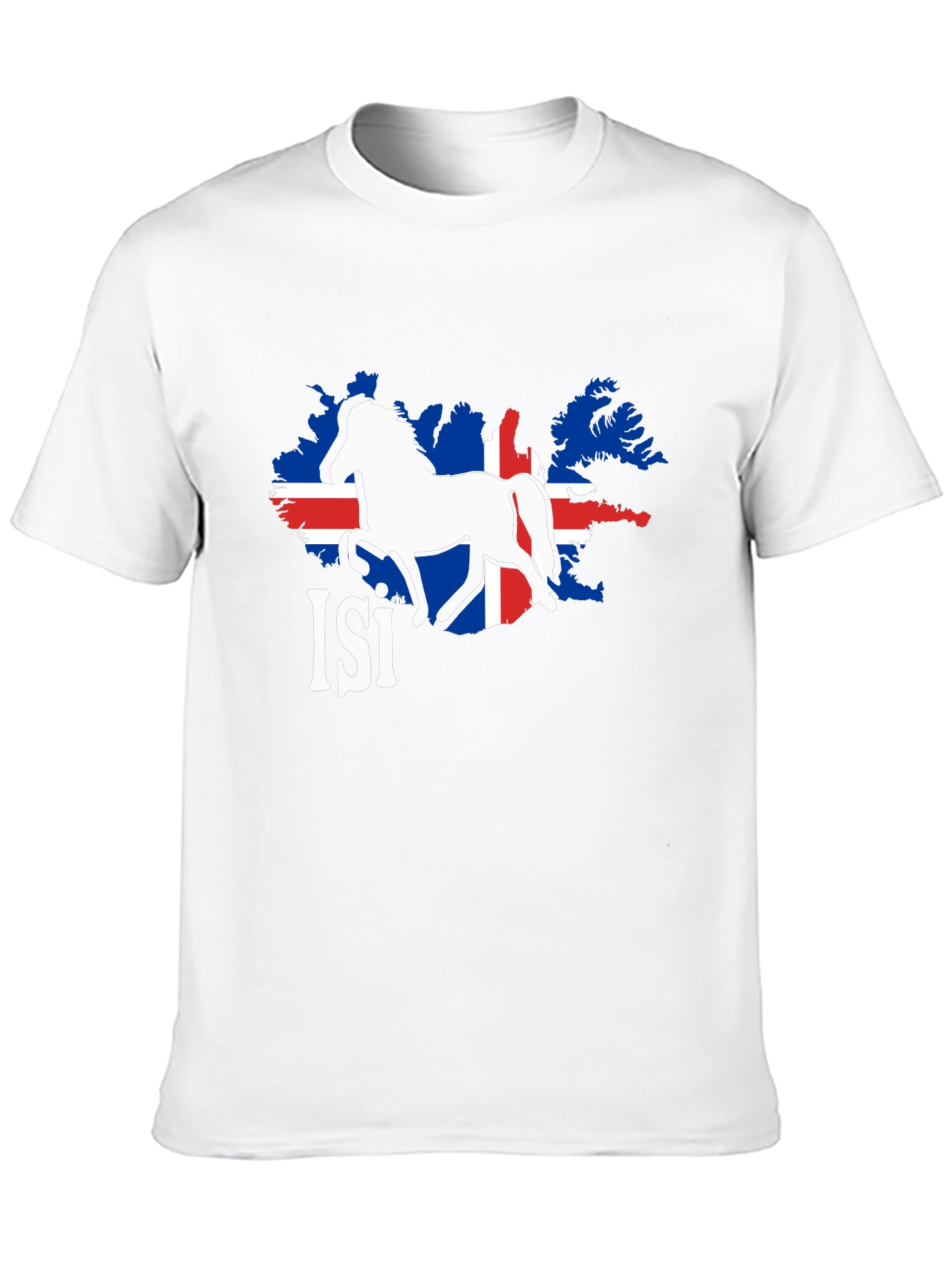 Icelandic Horse Isi T-Shirt - Flag of Iceland