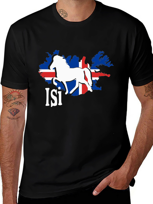 Icelandic Horse Isi T-Shirt - Flag of Iceland