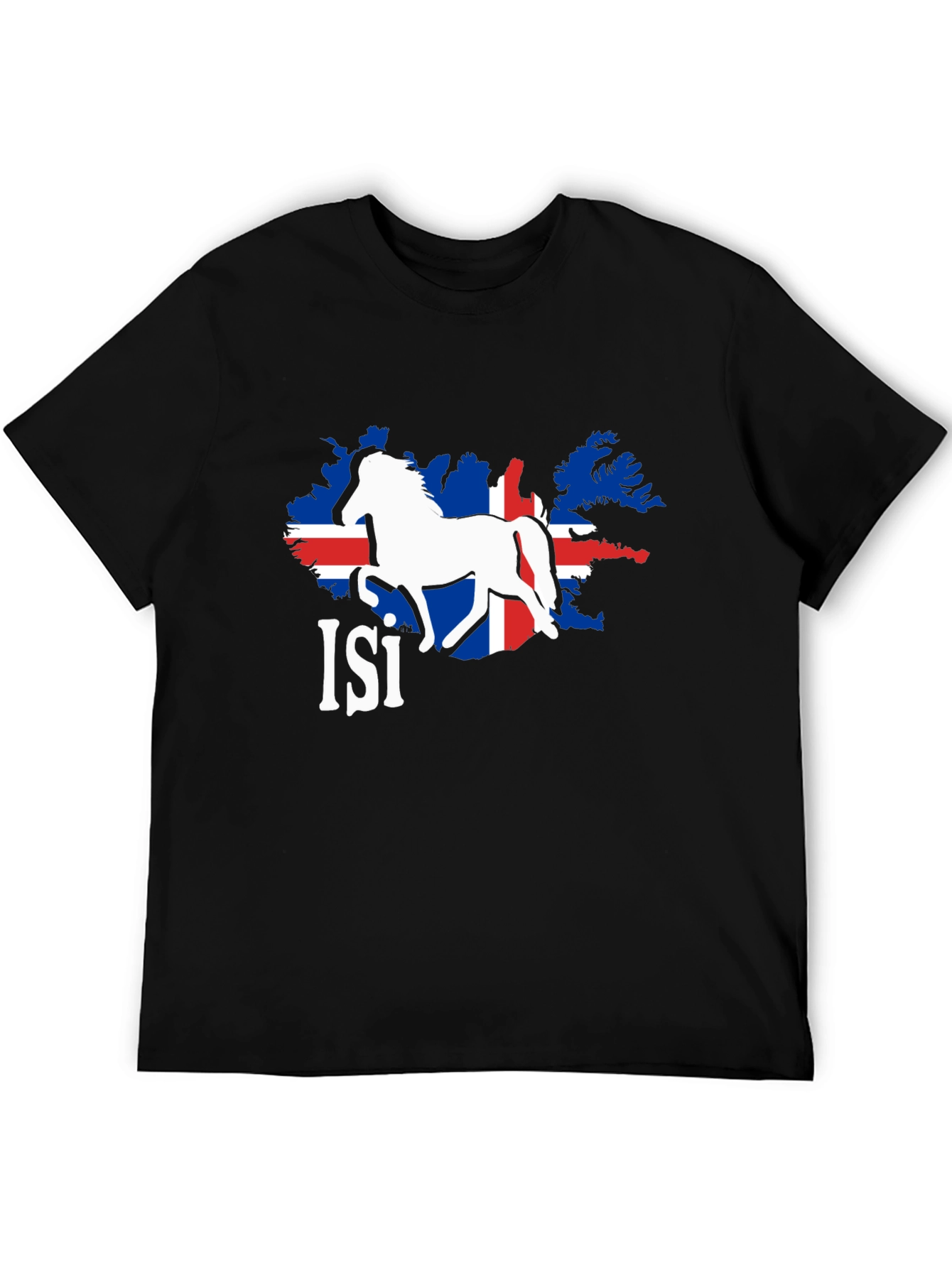 Icelandic Horse Isi T-Shirt - Flag of Iceland