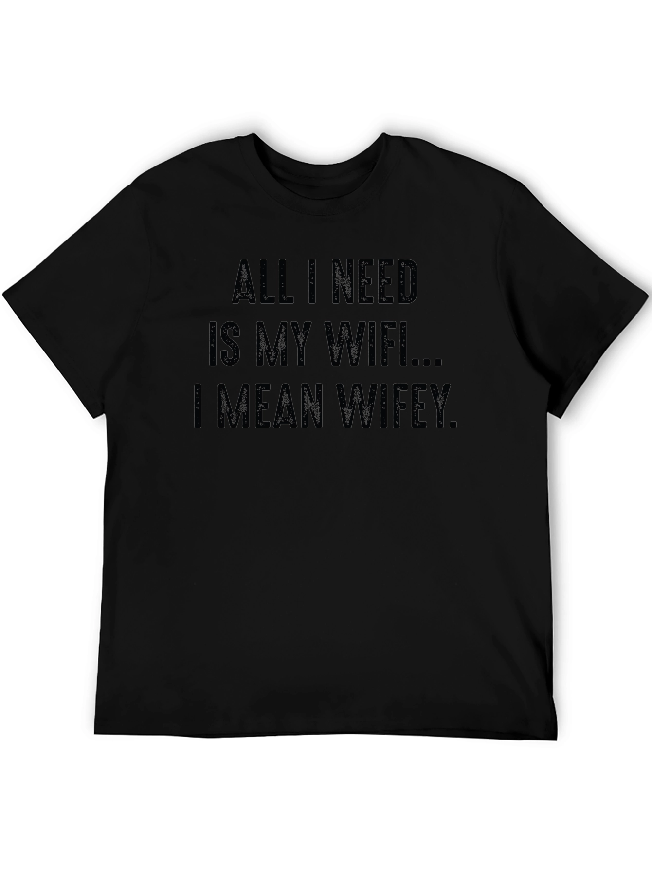 Funny WiFi Wifey Black Graphic Tee