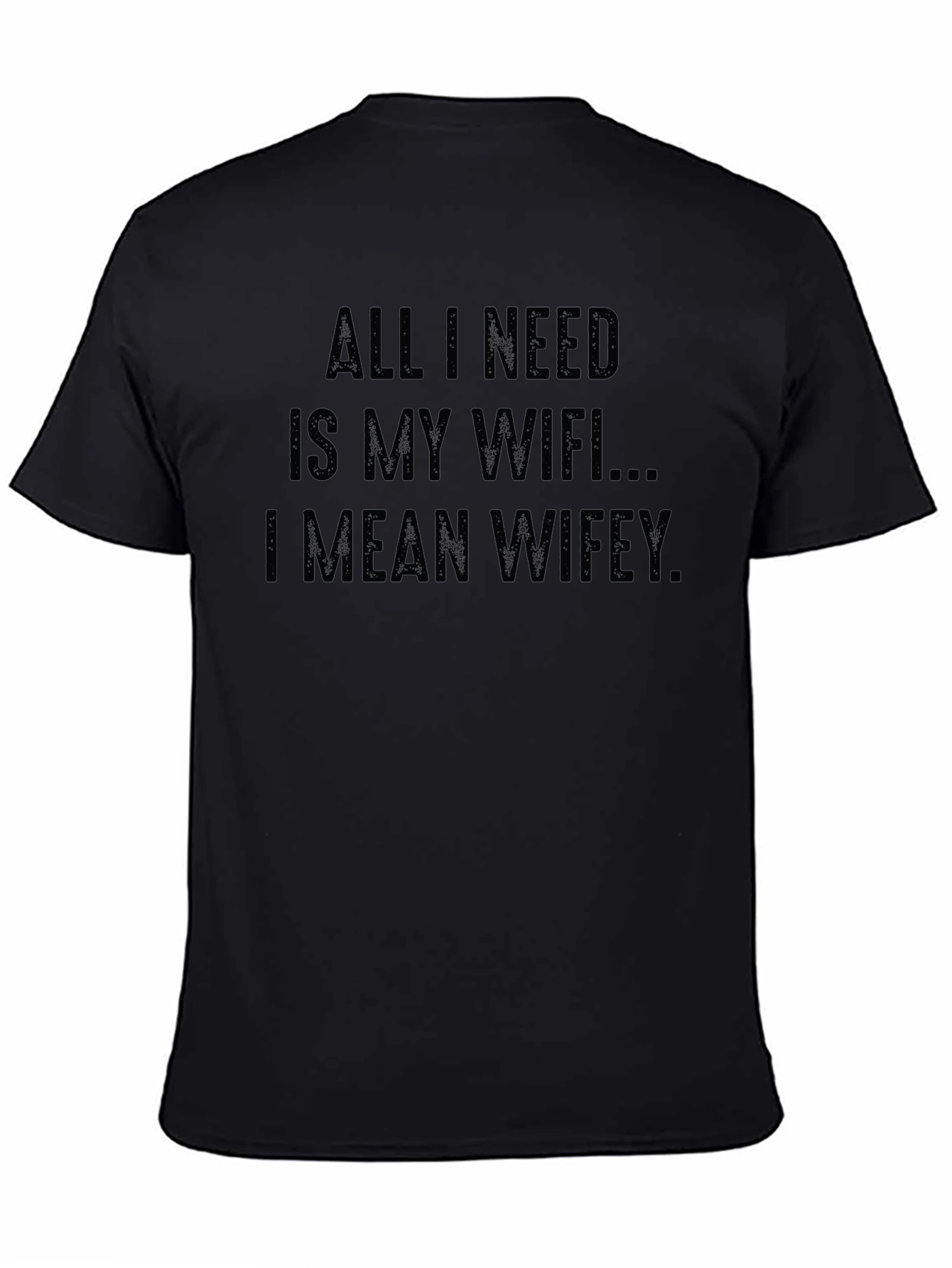 Funny WiFi Wifey Black Graphic Tee