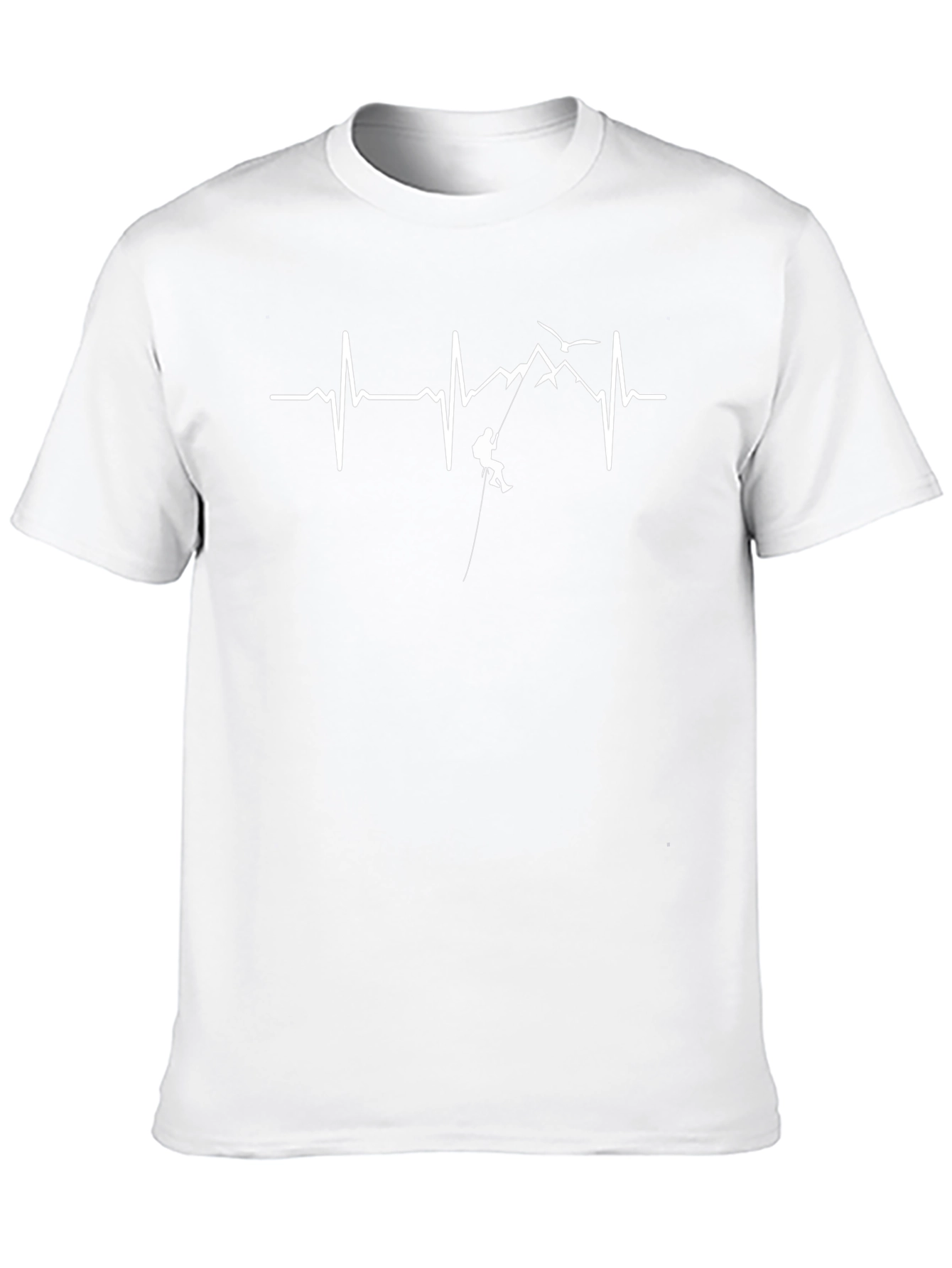 Adventure Heartbeat Tee - Black Cotton Climber Design