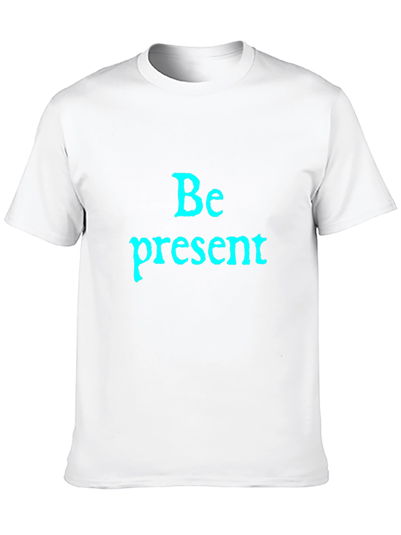 Be Present Black Graphic T-Shirt - Mens Casual Tee