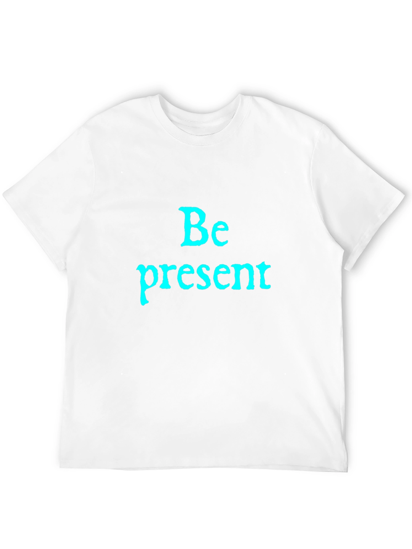 Be Present Black Graphic T-Shirt - Mens Casual Tee