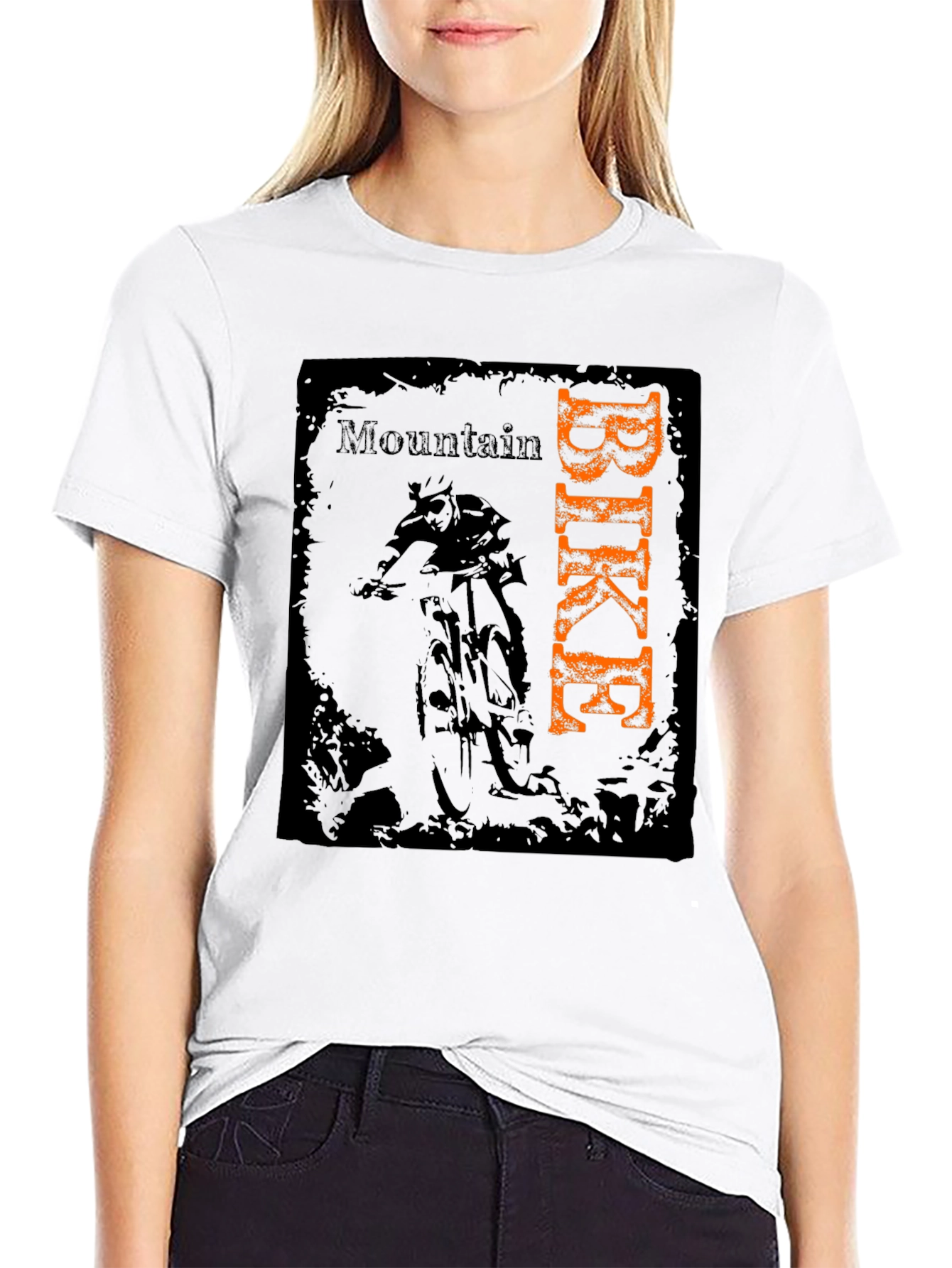 Mountain Bike Graphic Tee - Black Cotton