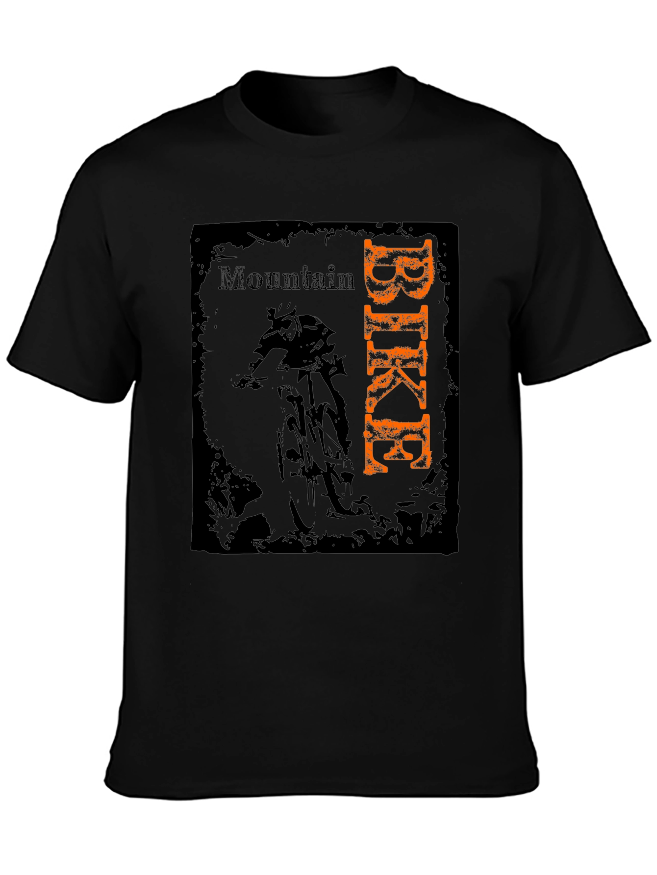 Mountain Bike Graphic Tee - Black Cotton