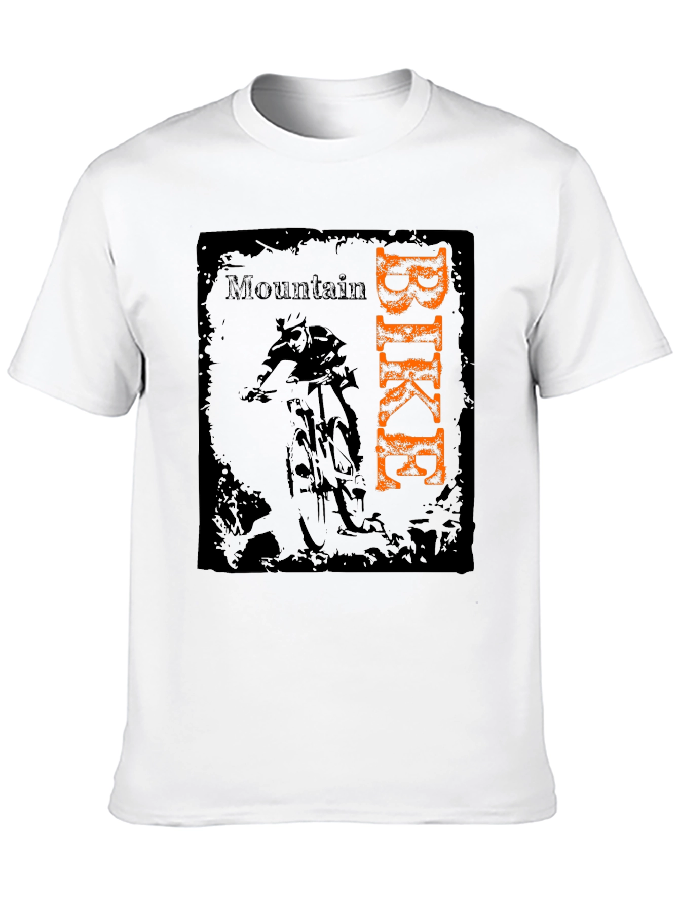 Mountain Bike Graphic Tee - Black Cotton