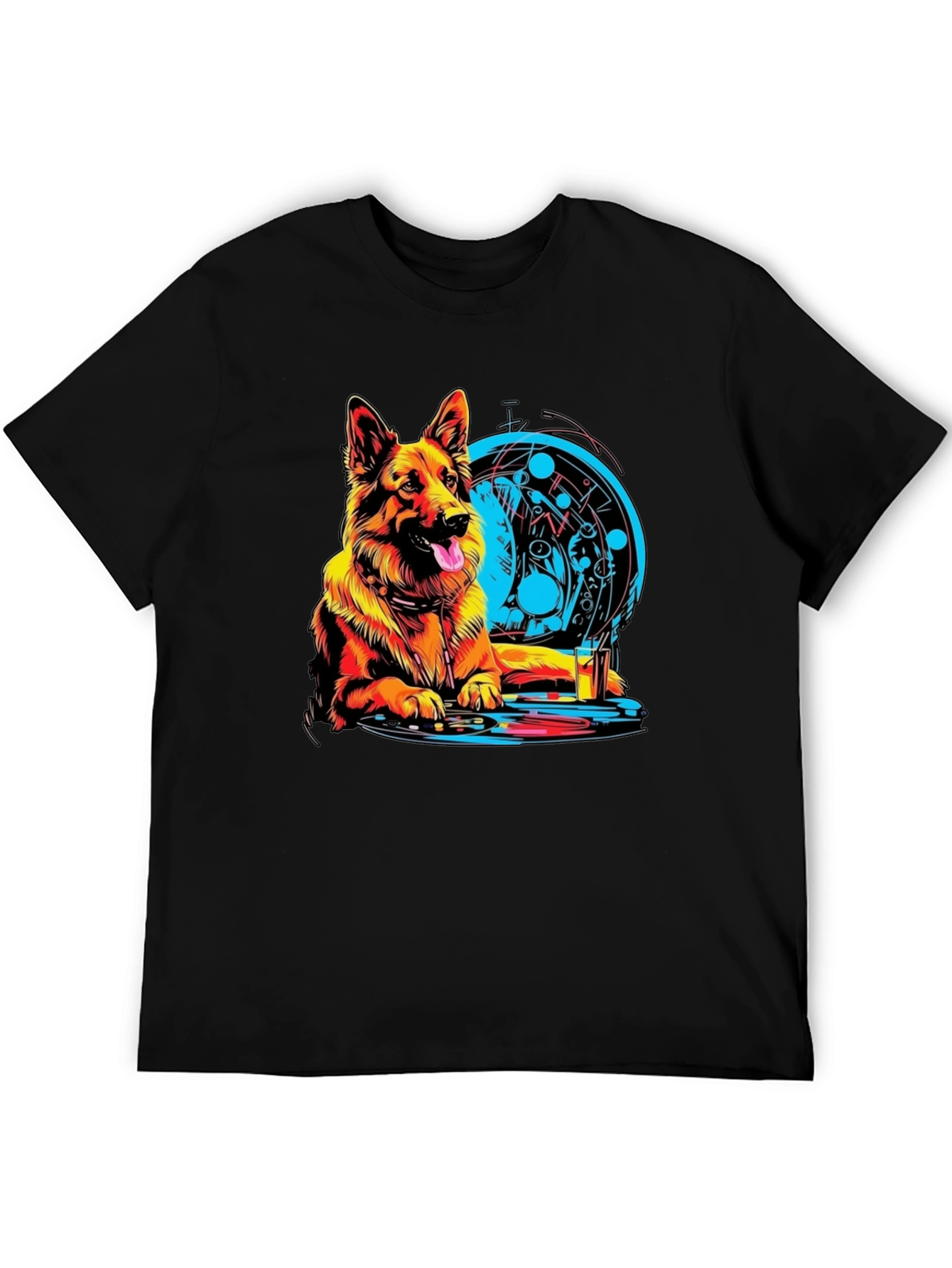 German Shepherd DJ Graphic Tee - Unique Design