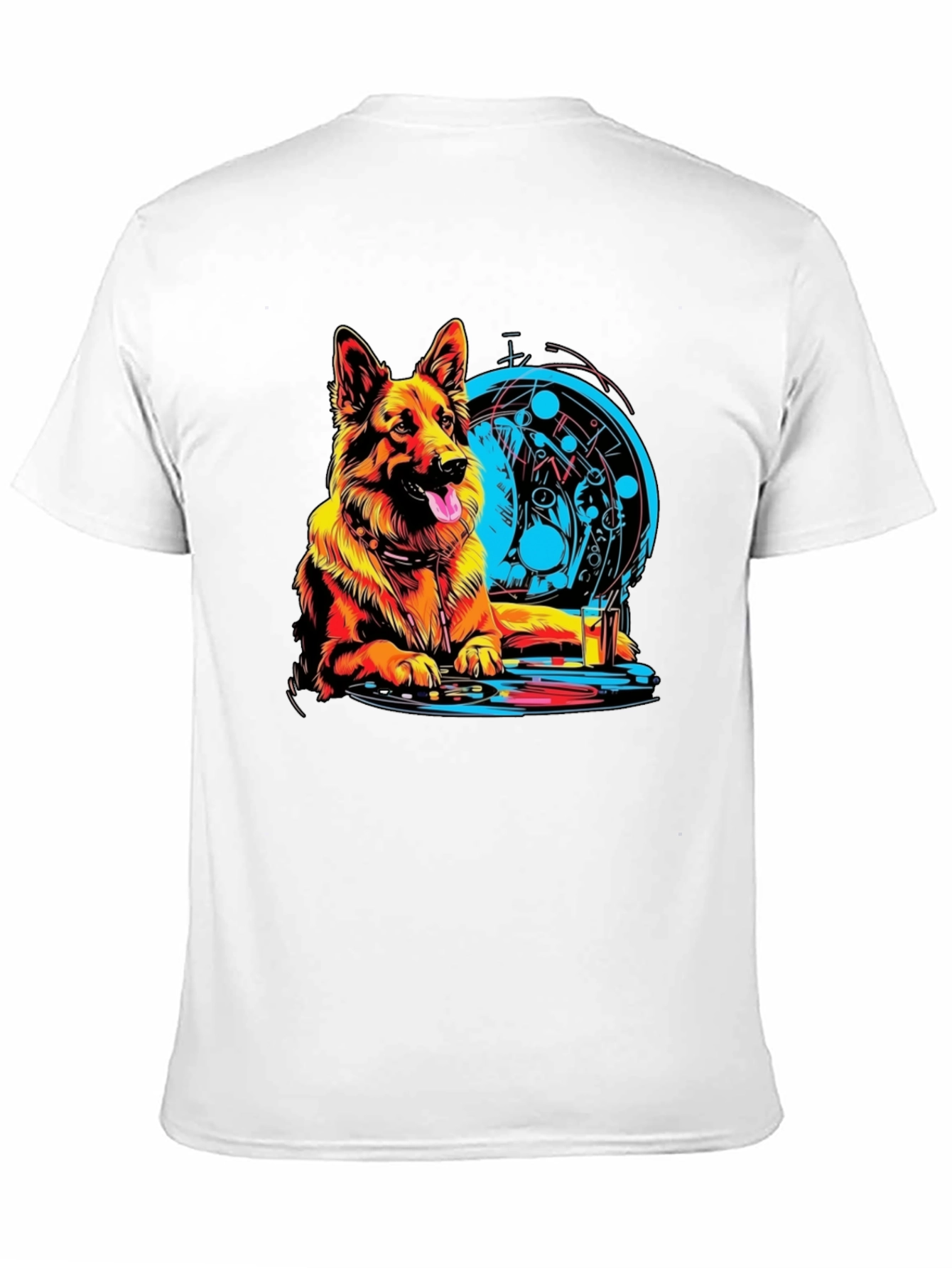 German Shepherd DJ Graphic Tee - Unique Design