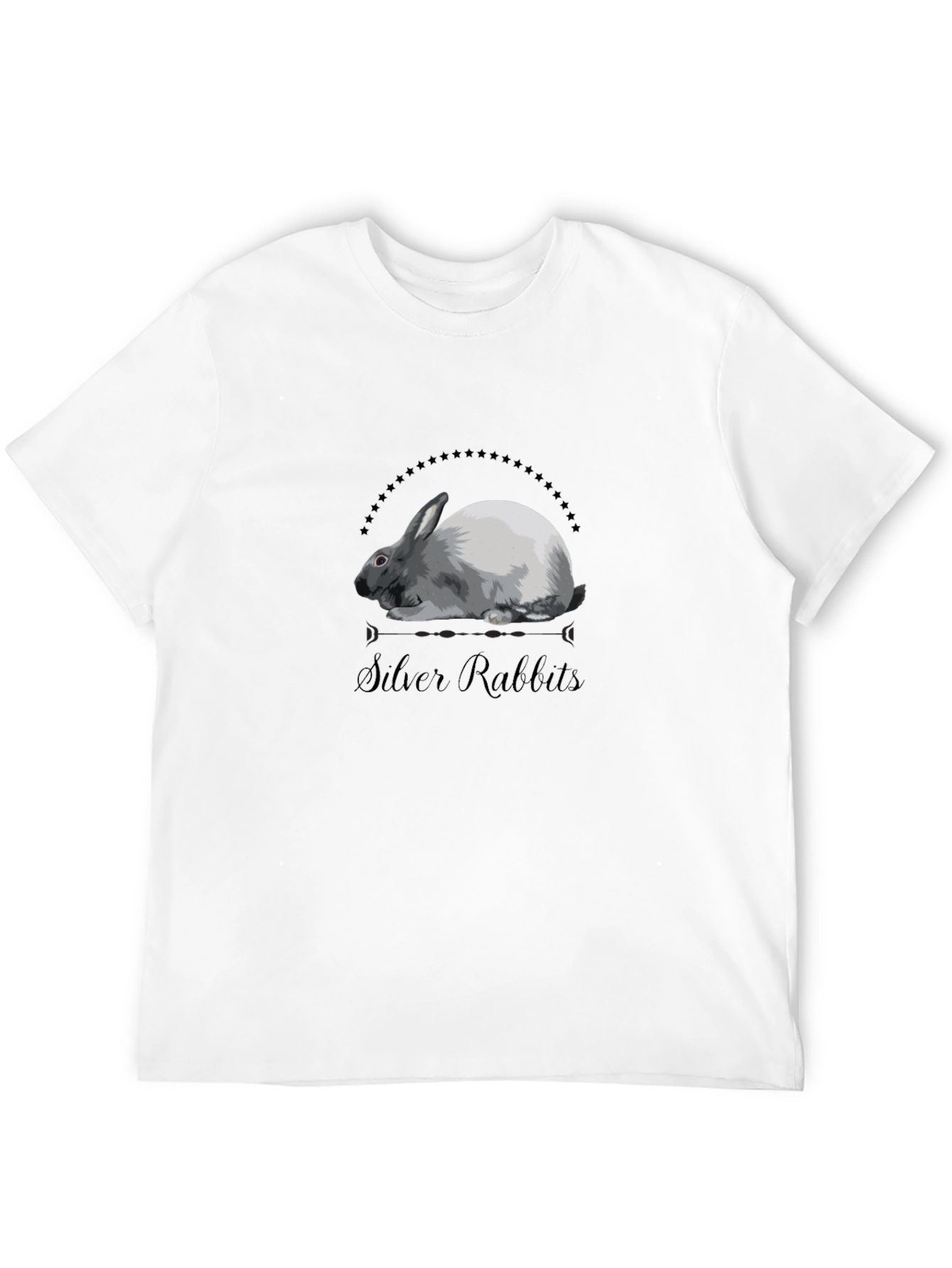 Silver Rabbits Black T-Shirt