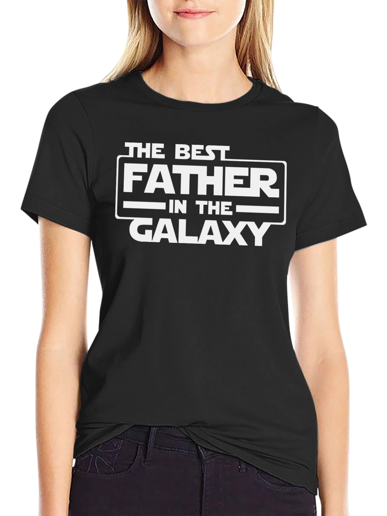 Best Father in the Galaxy Black T-Shirt