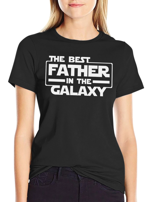 Best Father in the Galaxy Black T-Shirt