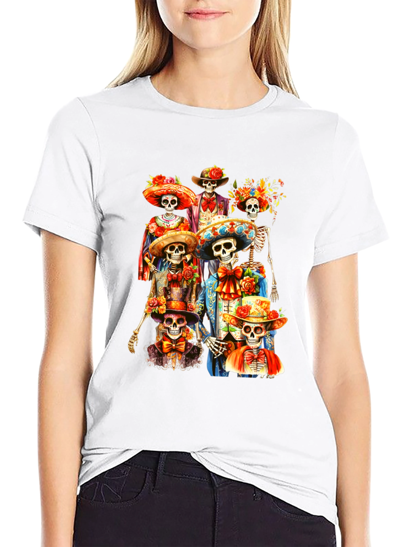 Day of the Dead Skeletons Graphic Tee