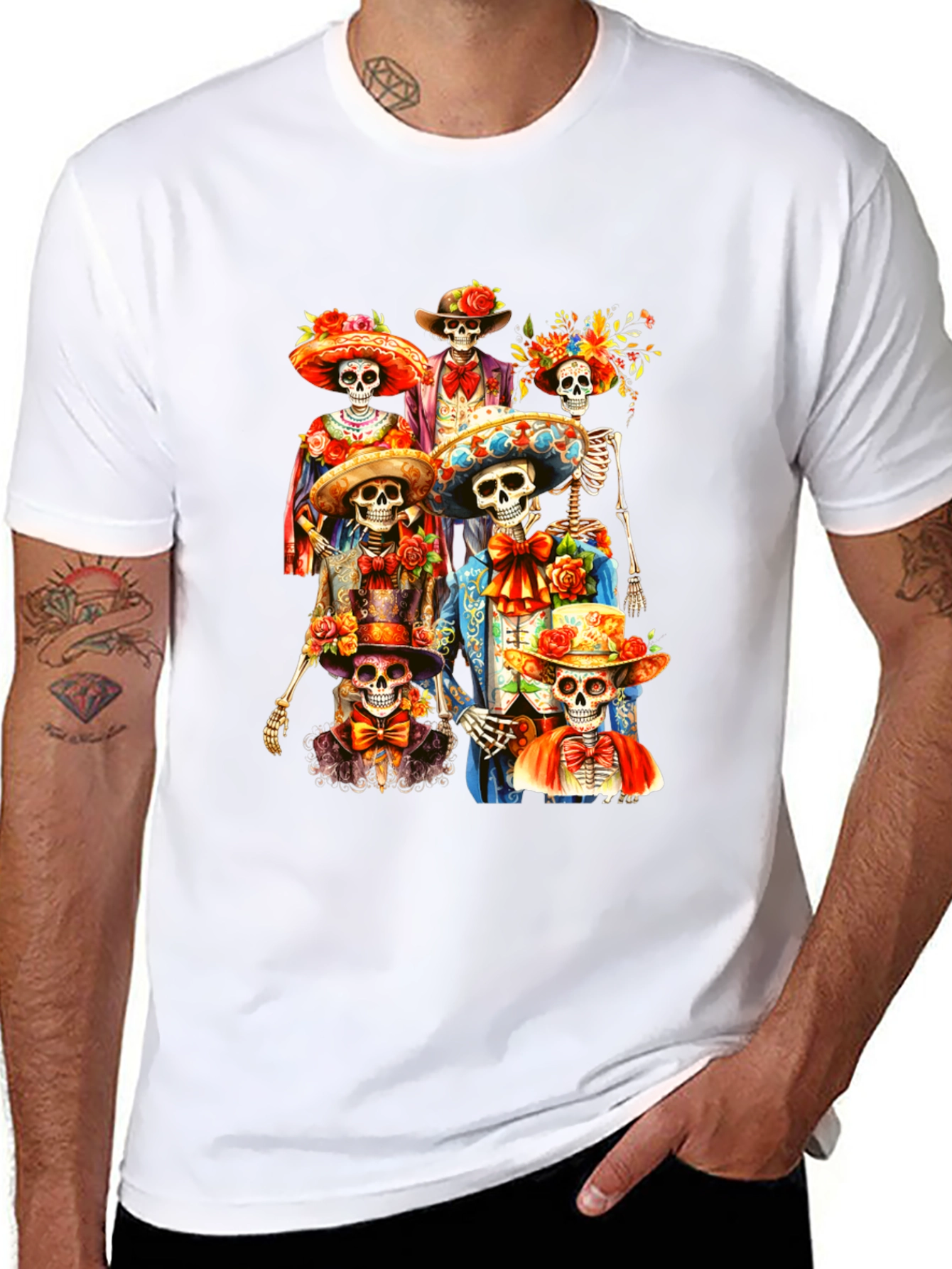 Day of the Dead Skeletons Graphic Tee