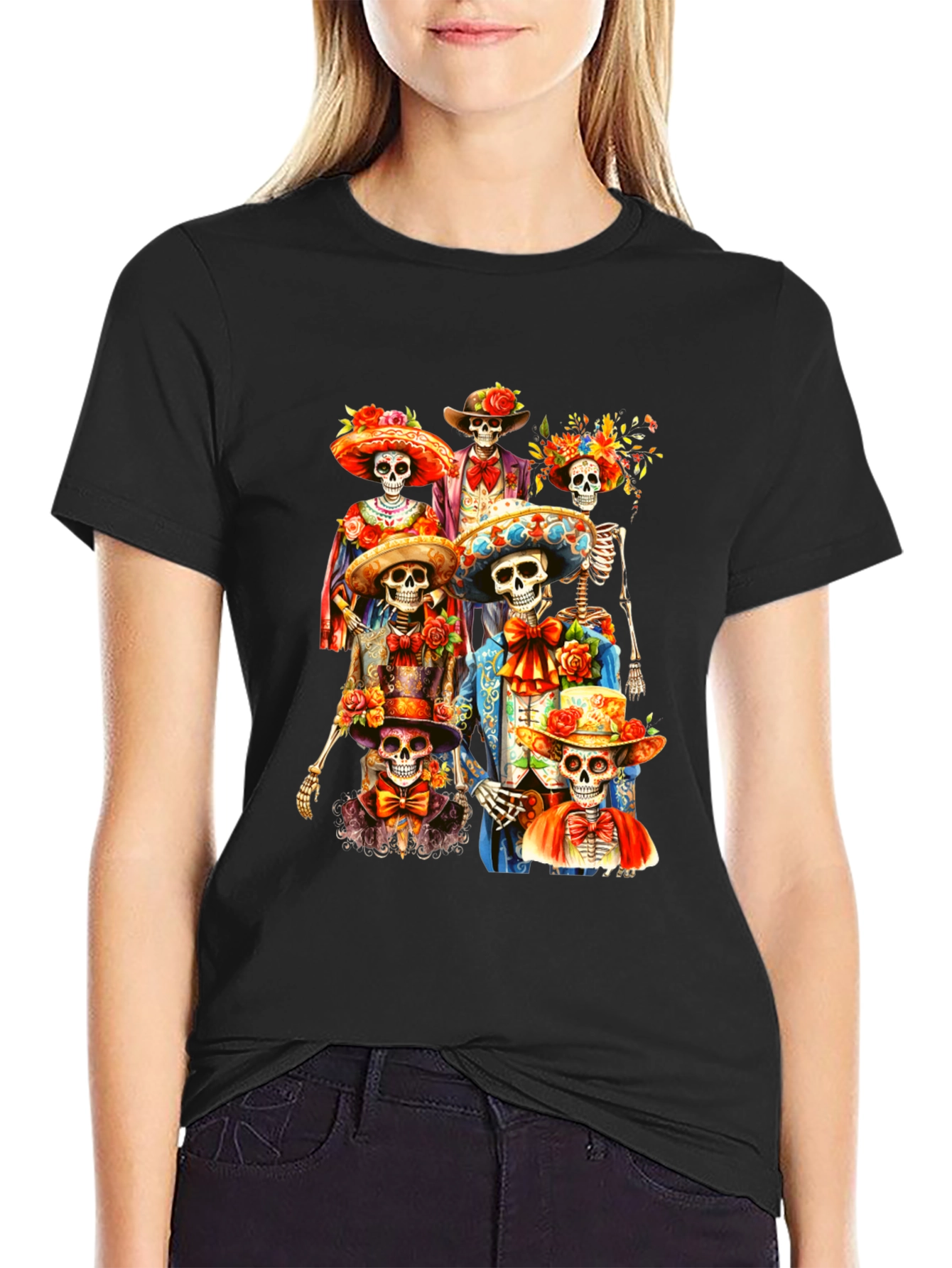 Day of the Dead Skeletons Graphic Tee