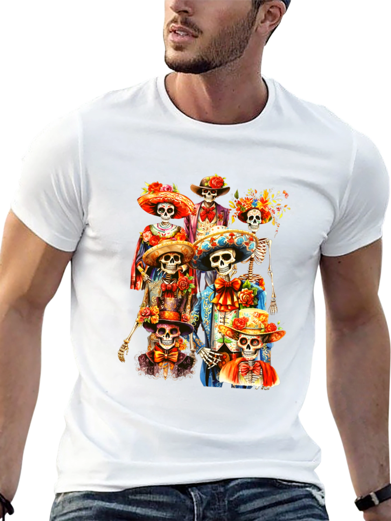 Day of the Dead Skeletons Graphic Tee