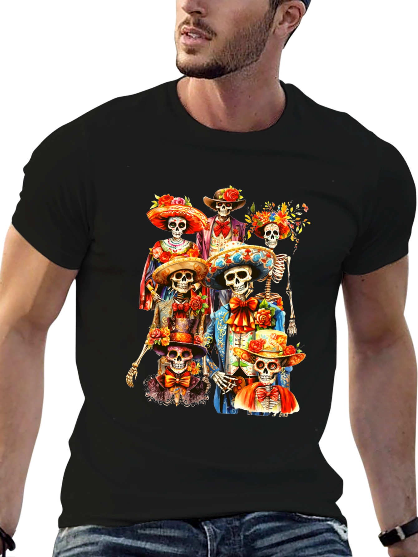 Day of the Dead Skeletons Graphic Tee