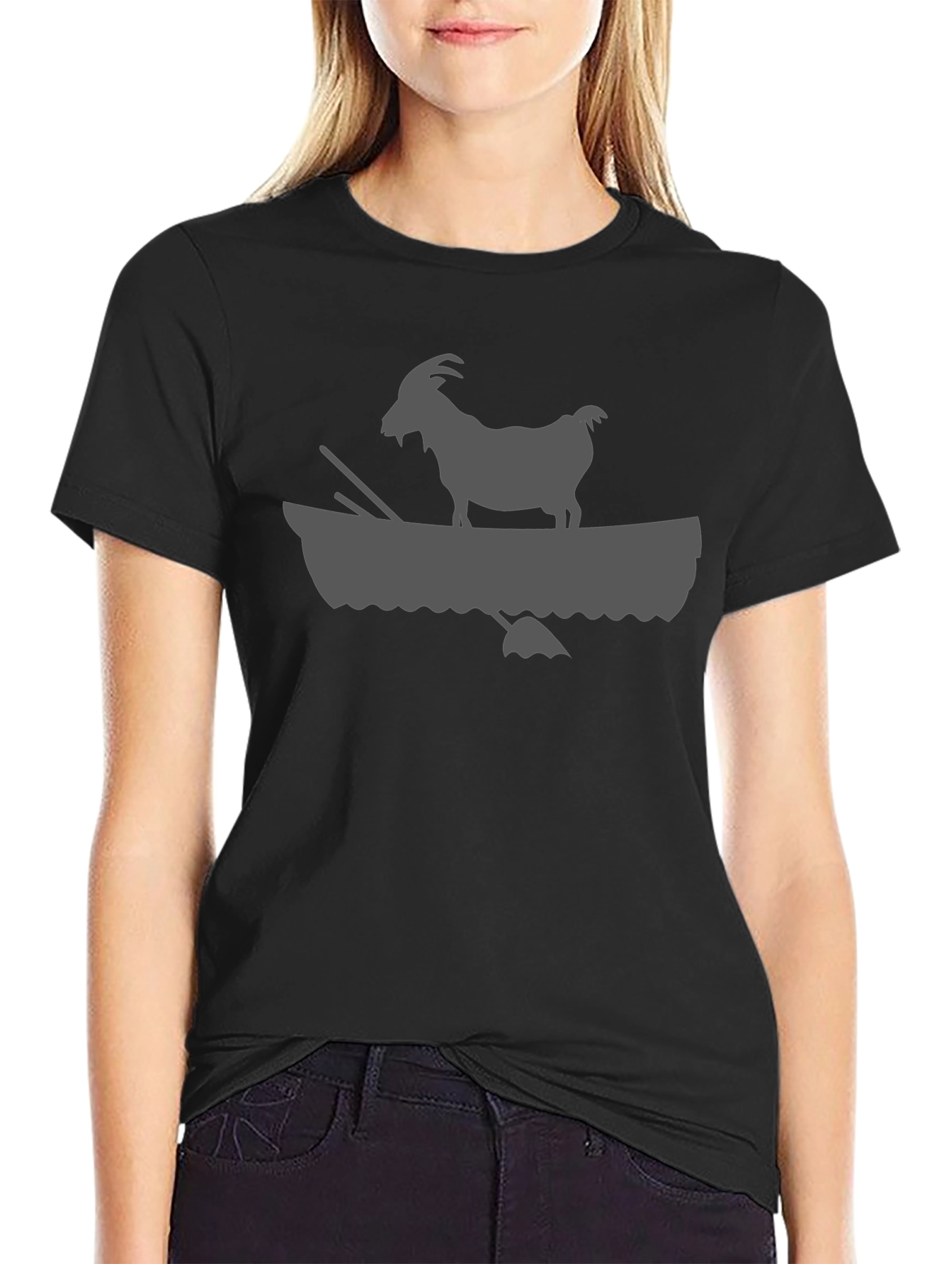 Goat in Boat Graphic Tee - Stylish Mens T-Shirt