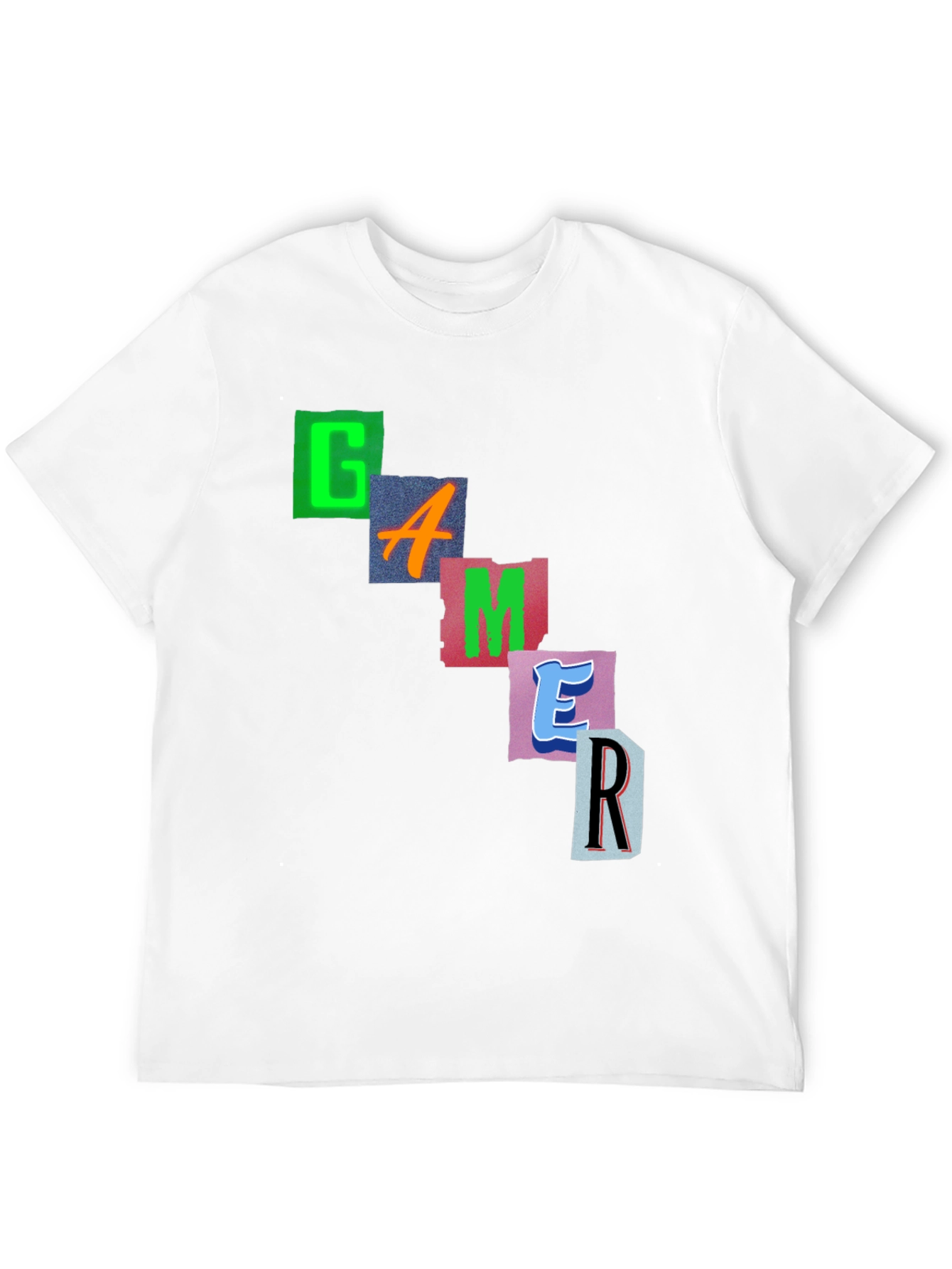 Gamer Graphic Print Black T-Shirt