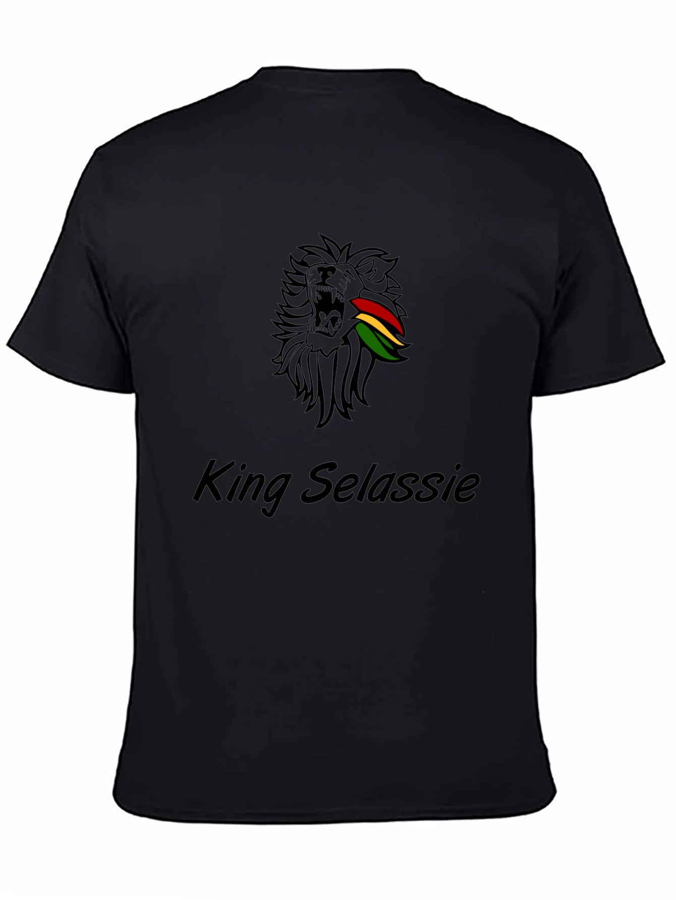 King Selassie Lion T-Shirt - Rastafarian Style