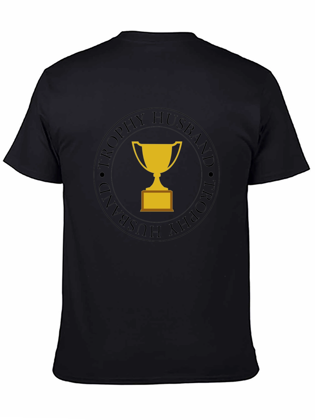 Trophy Husband Graphic Tee - Black Cotton