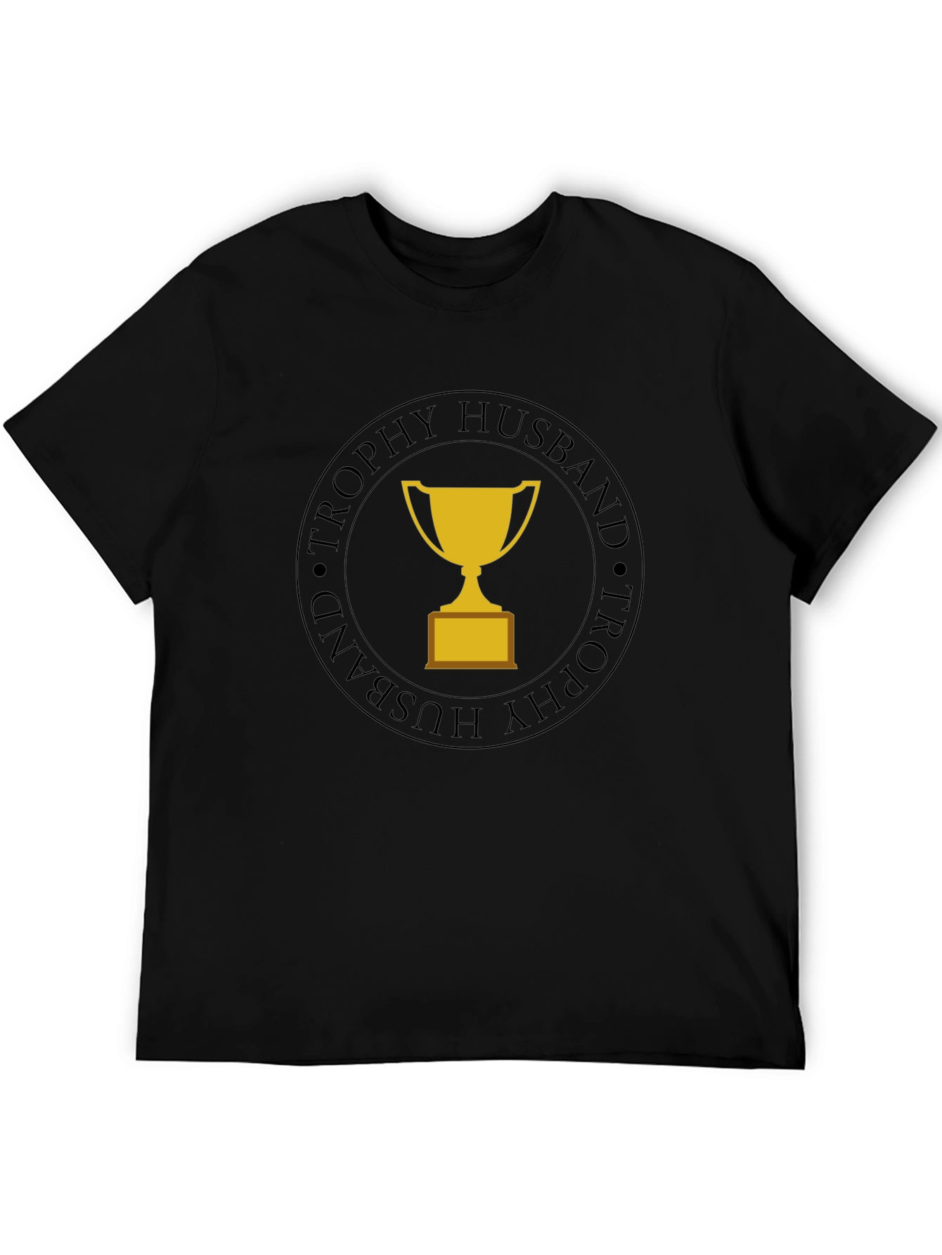 Trophy Husband Graphic Tee - Black Cotton
