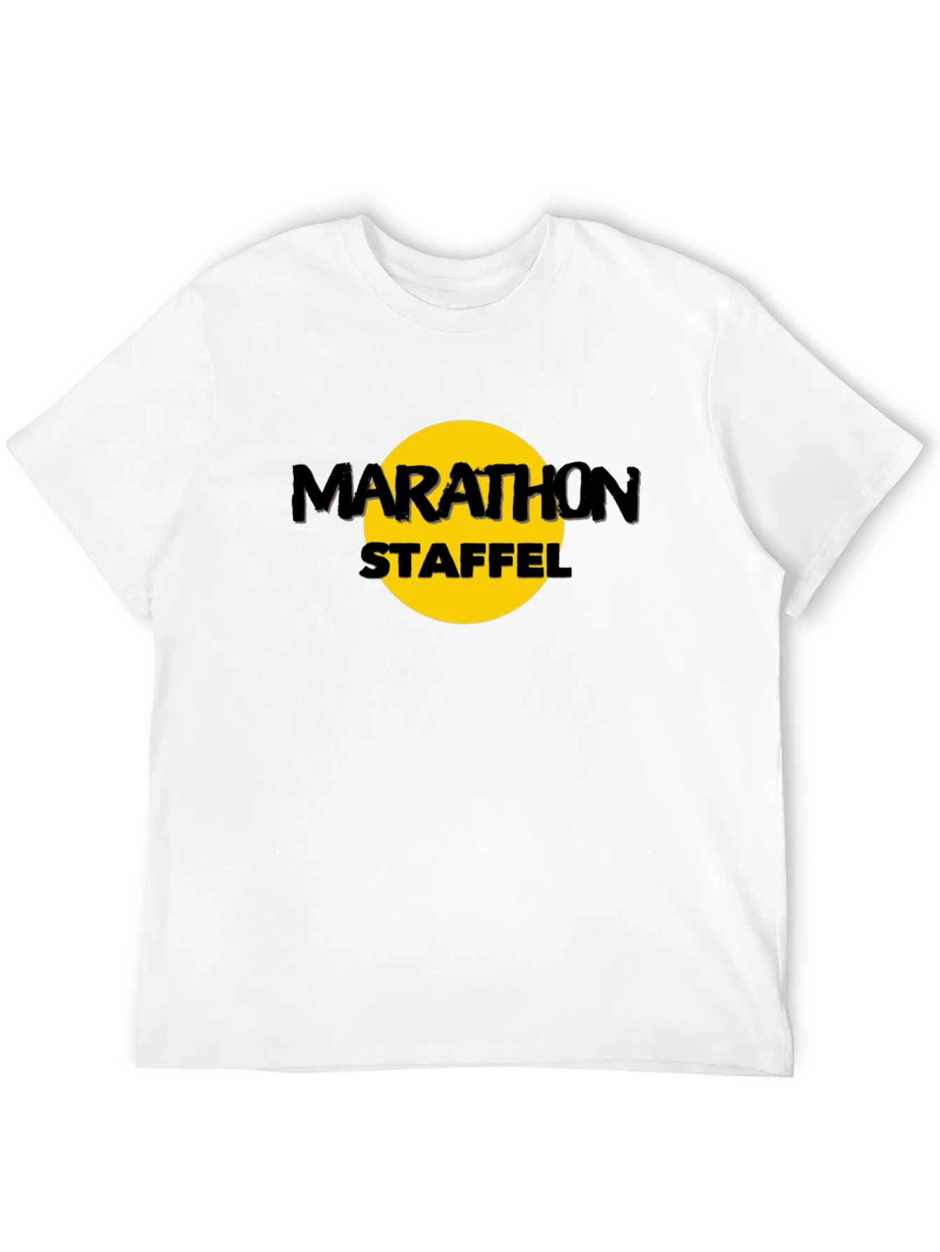 Marathon Staffel Graphic T-Shirt - Black Cotton Blend