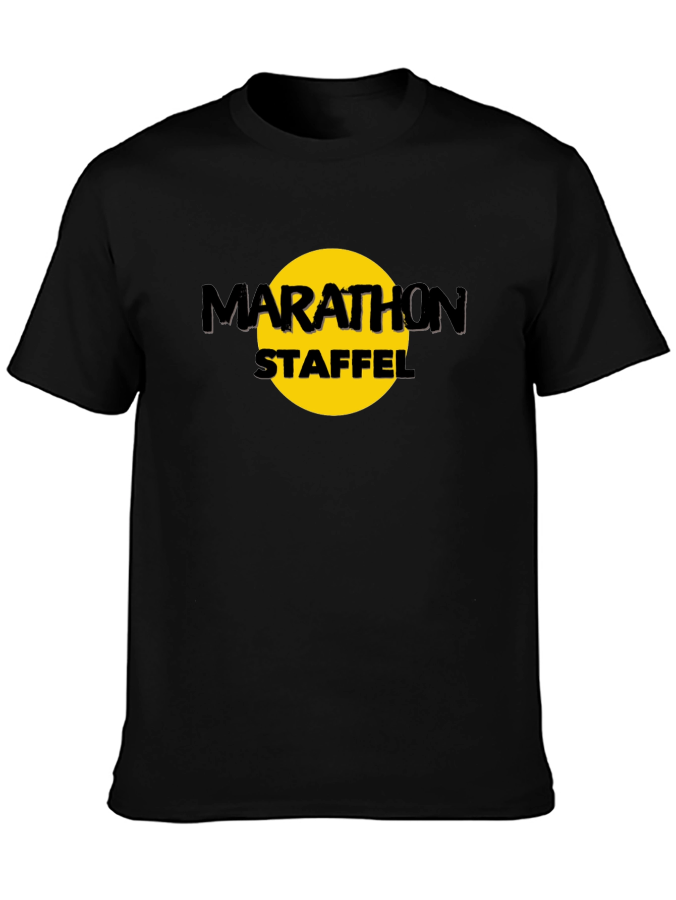 Marathon Staffel Graphic T-Shirt - Black Cotton Blend