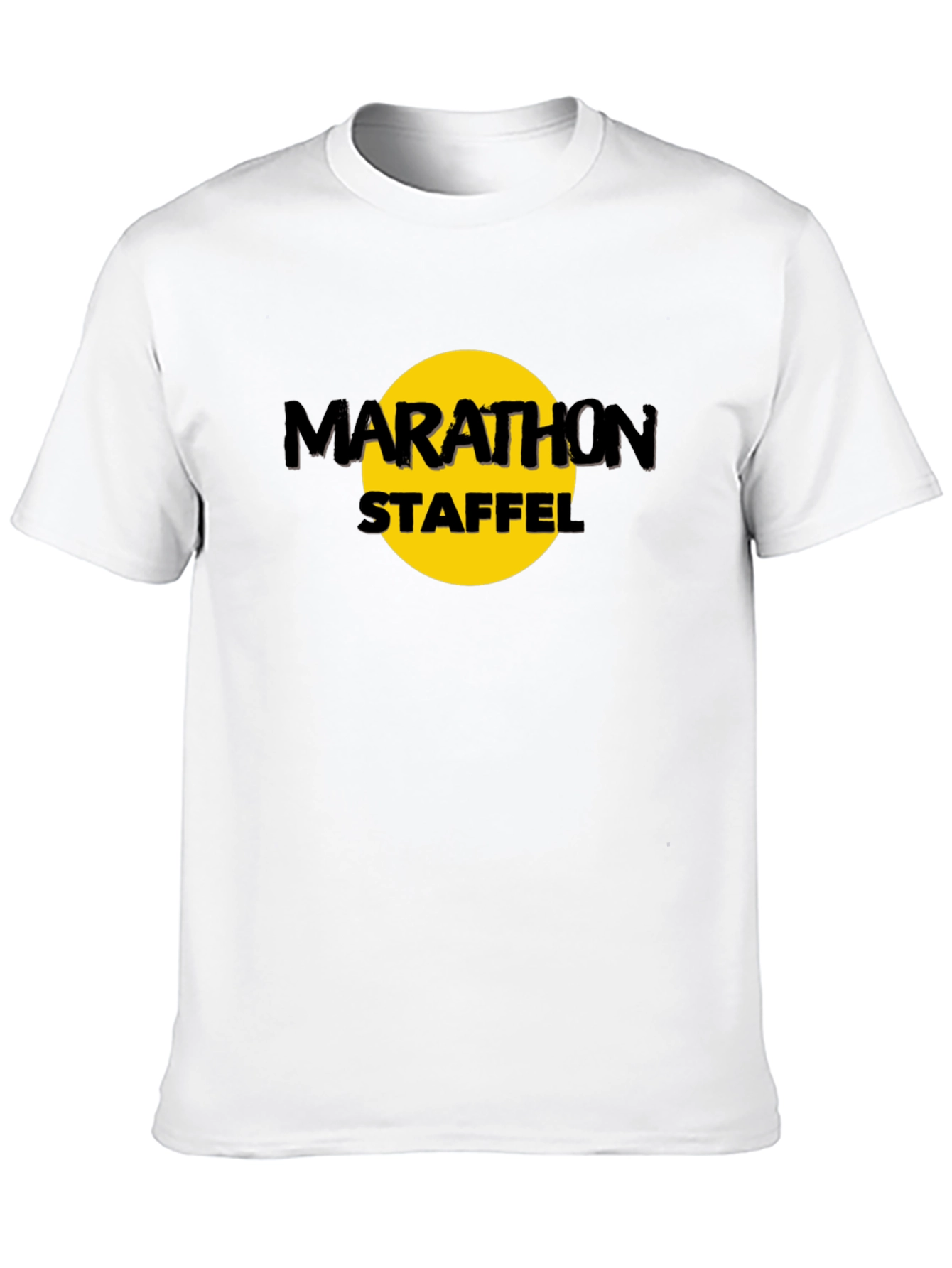 Marathon Staffel Graphic T-Shirt - Black Cotton Blend