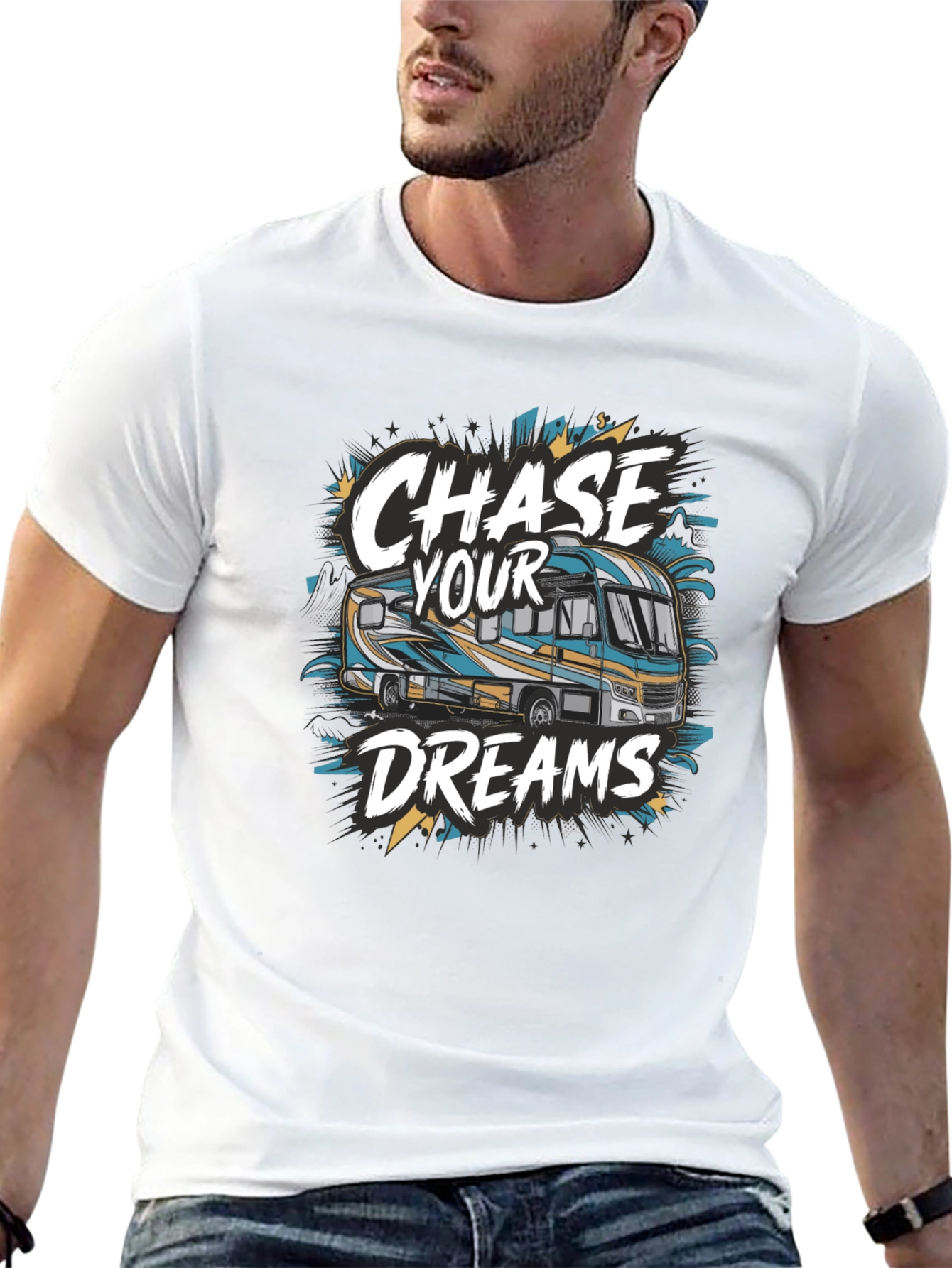 Chase Your Dreams RV Graphic Tee - Adventure Awaits!